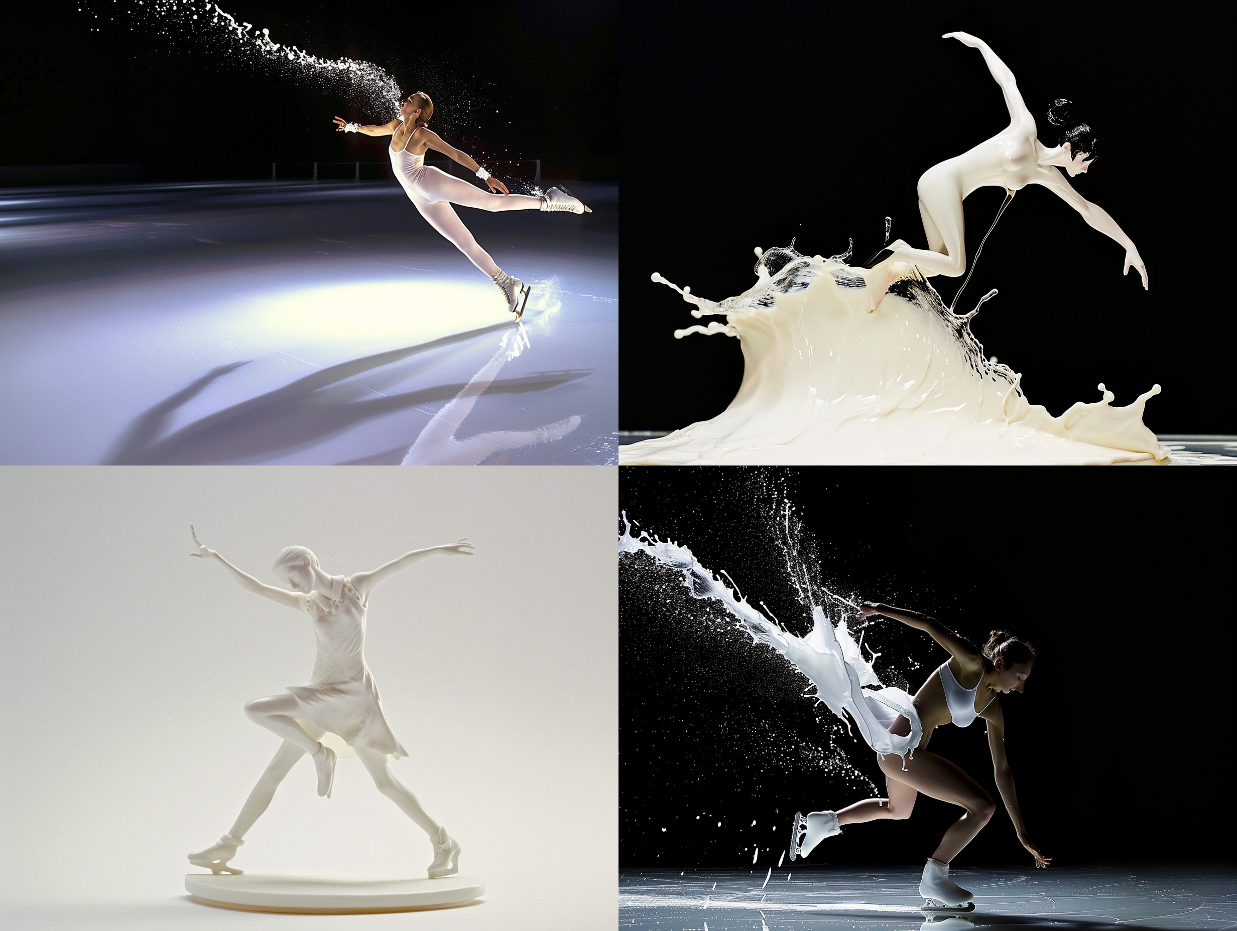 牛奶人物形态花样滑冰