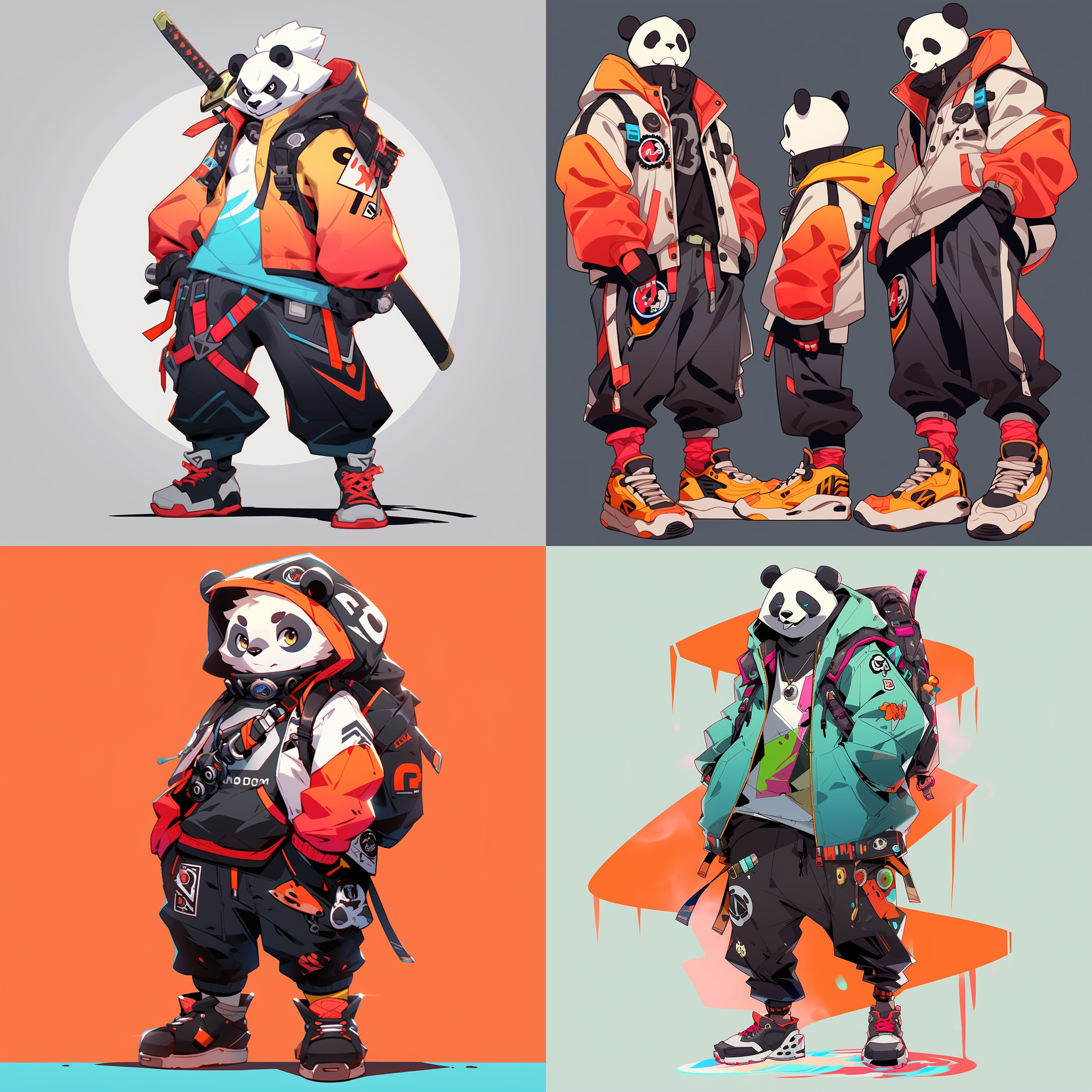 熊猫人的游戏角色，2d画风