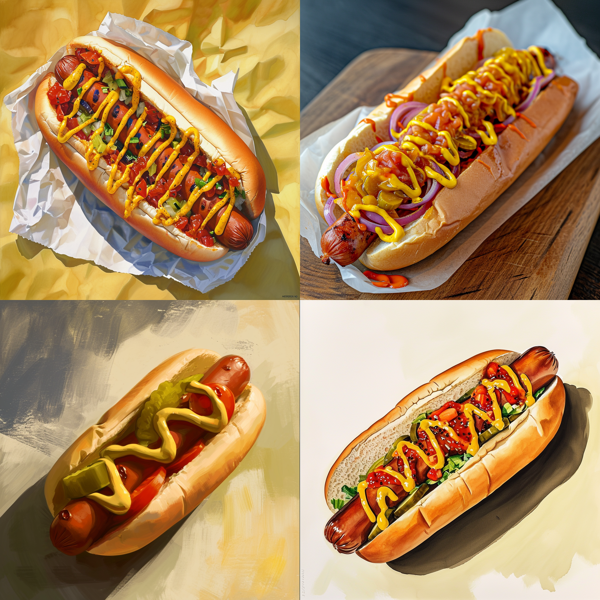 hot dog:: illustration