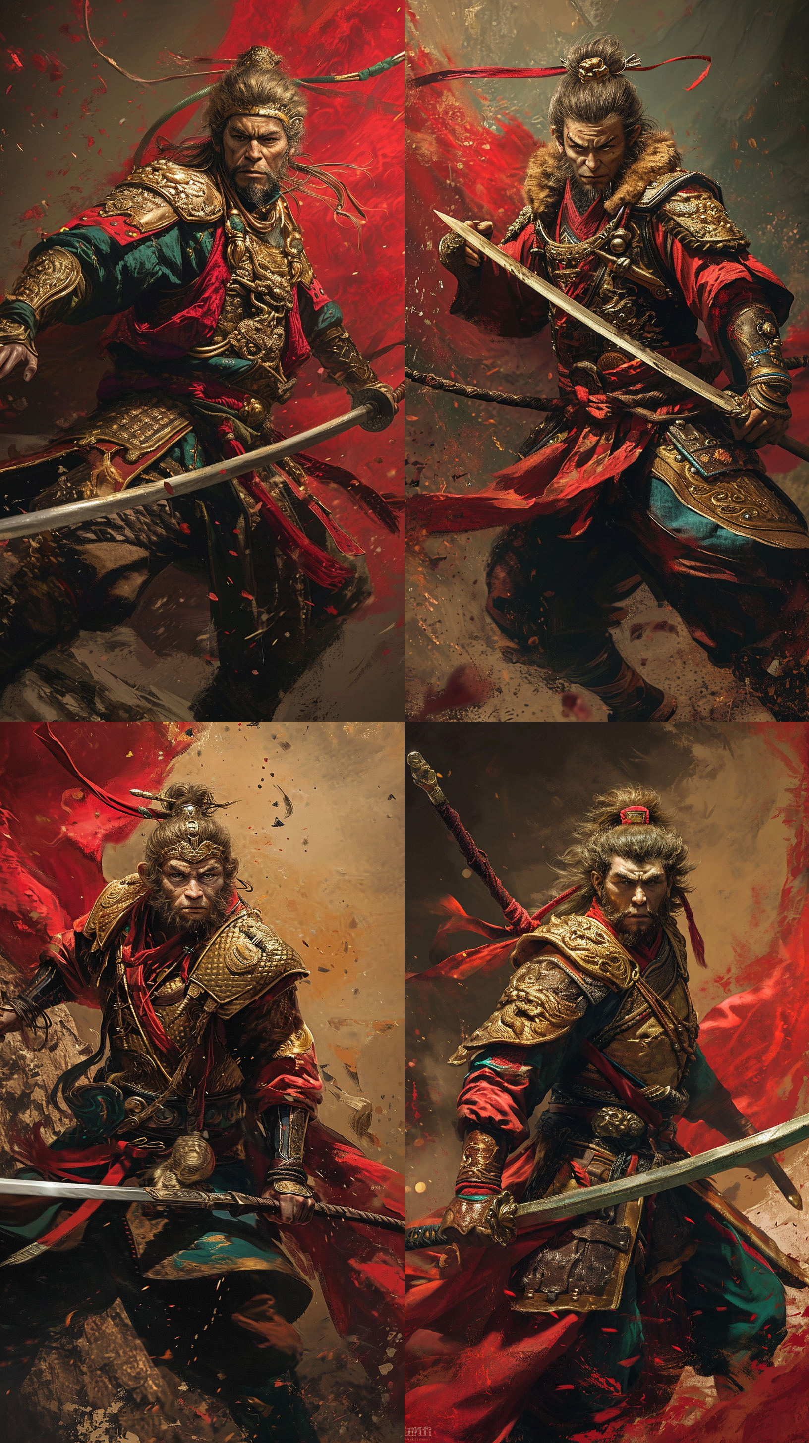 孙悟空，著名的战将，天神，英勇无敌，神通广大的猴子