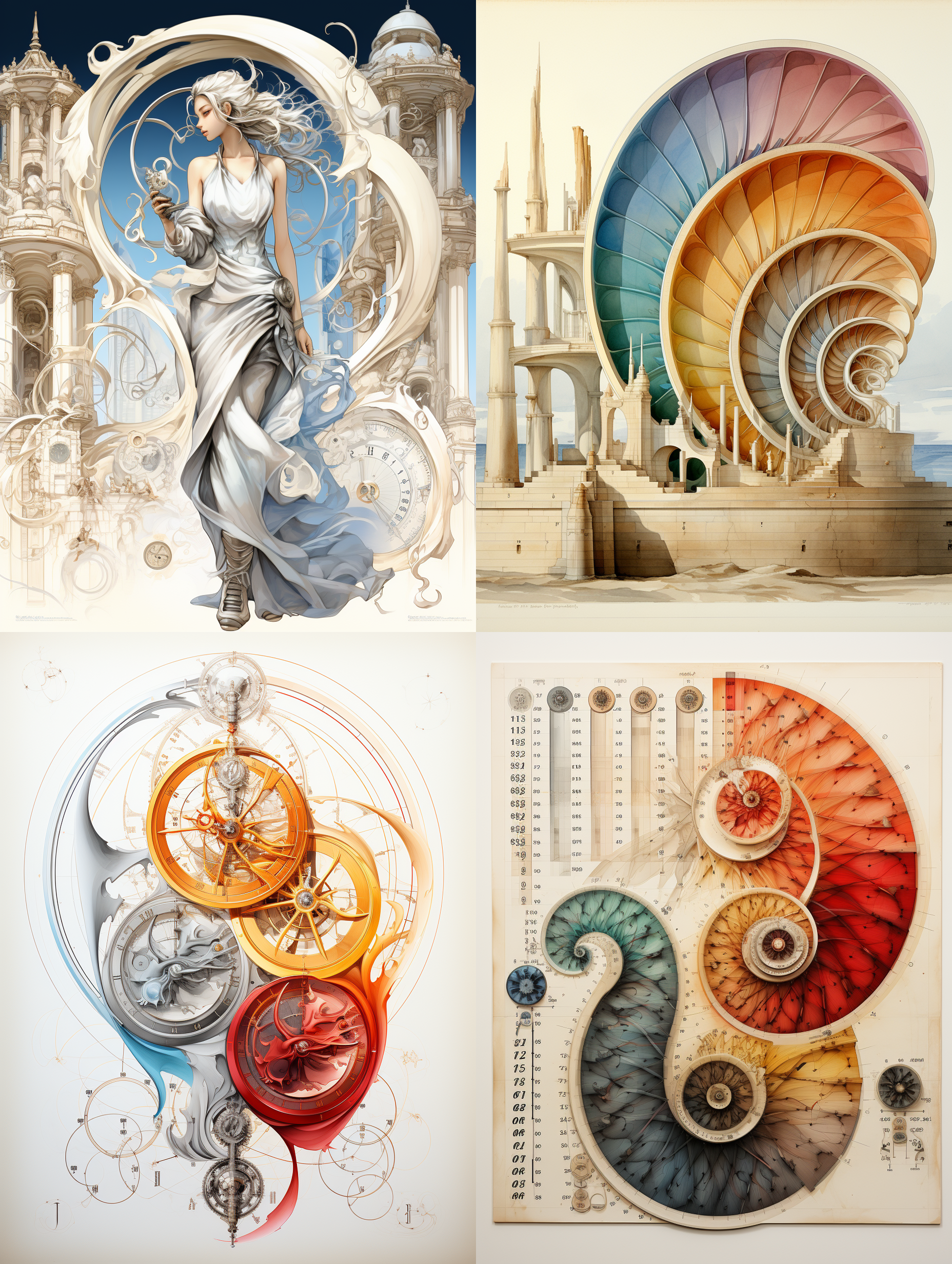 黄金分割定律的水彩画宣传画，细致入微的构图，自然环境，柔和的色彩，细腻的笔触，传达着市场心理的变化规律。