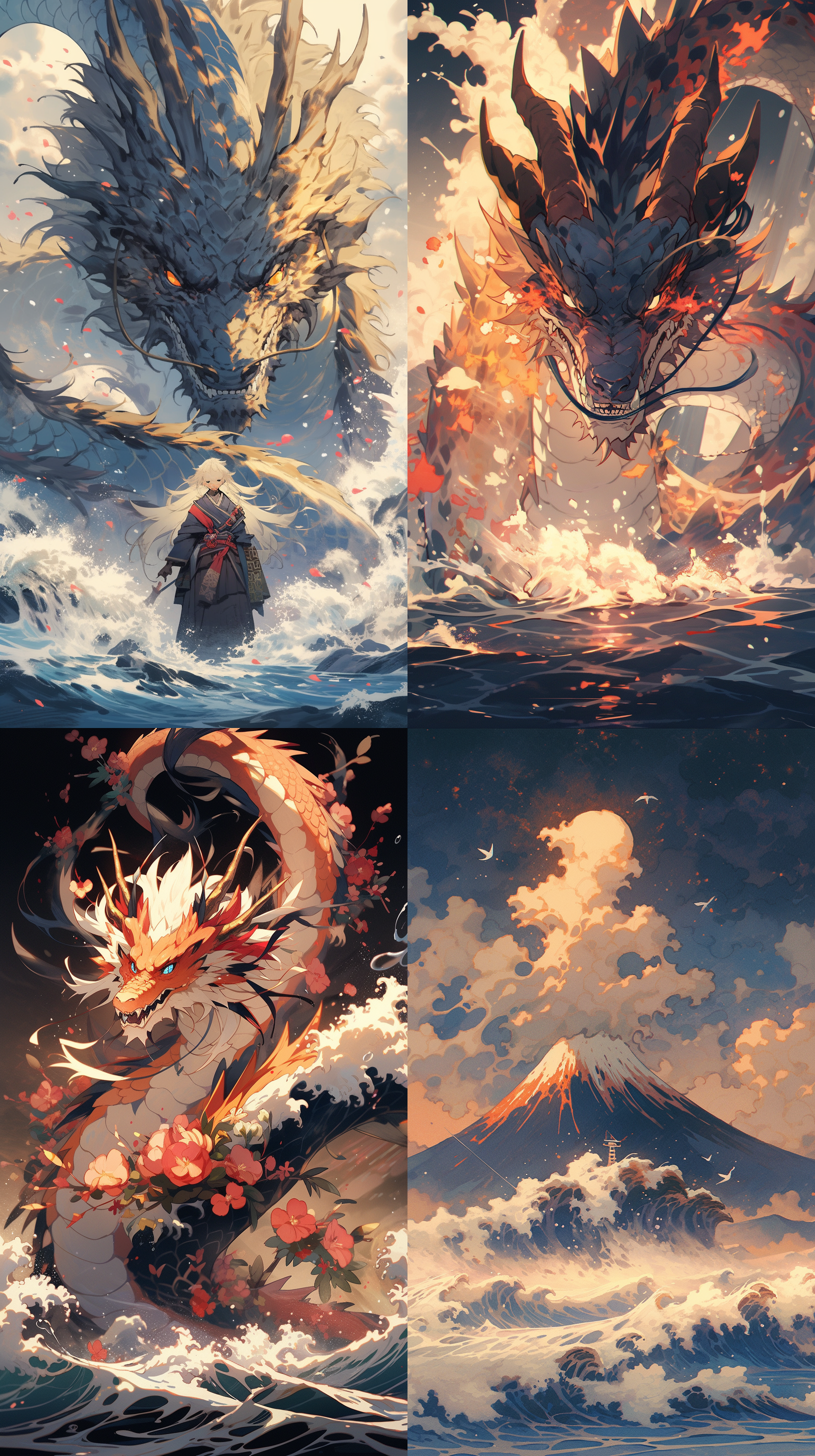 gumdam，葛饰北斋风格