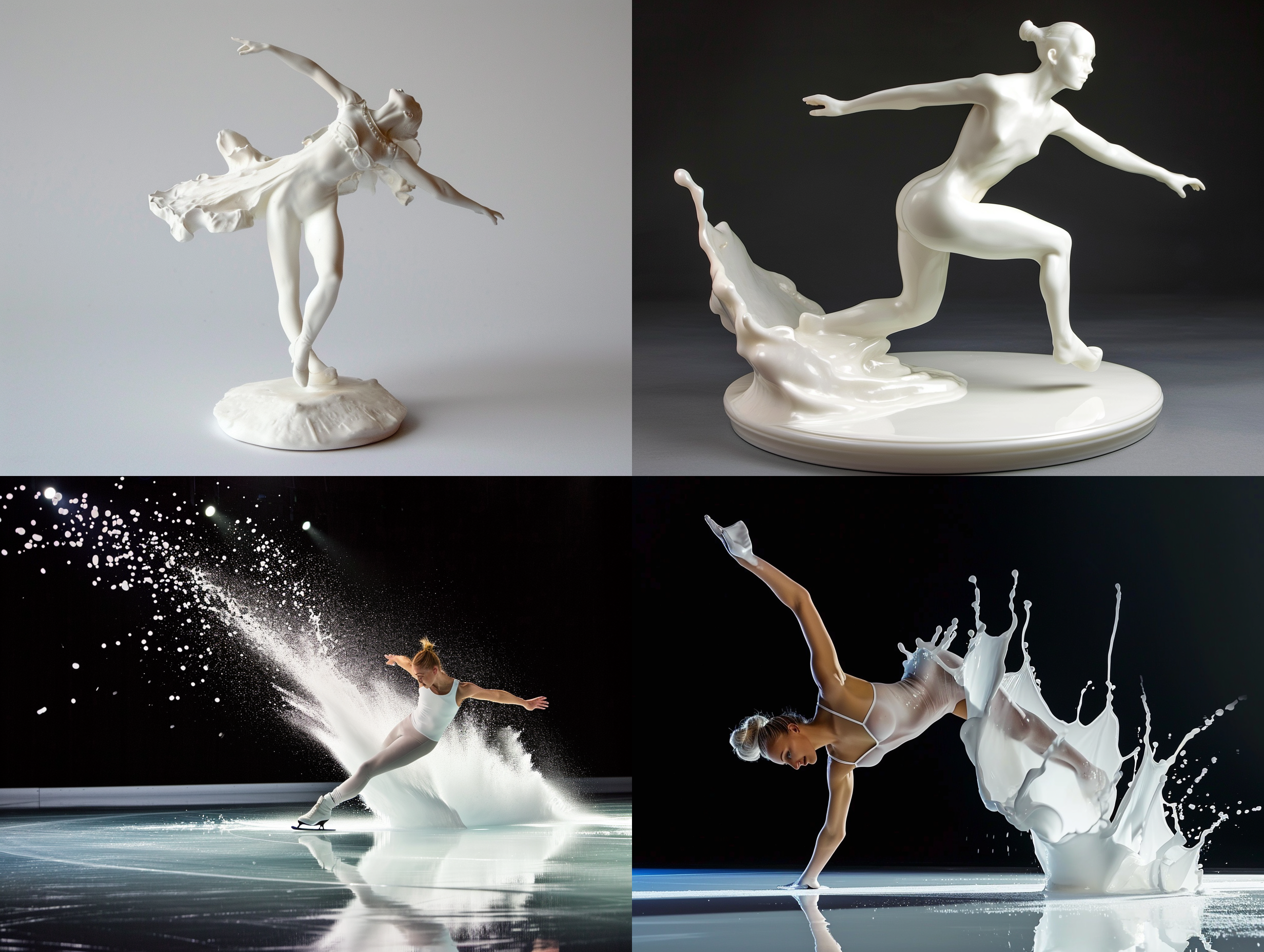 牛奶人物形态花样滑冰