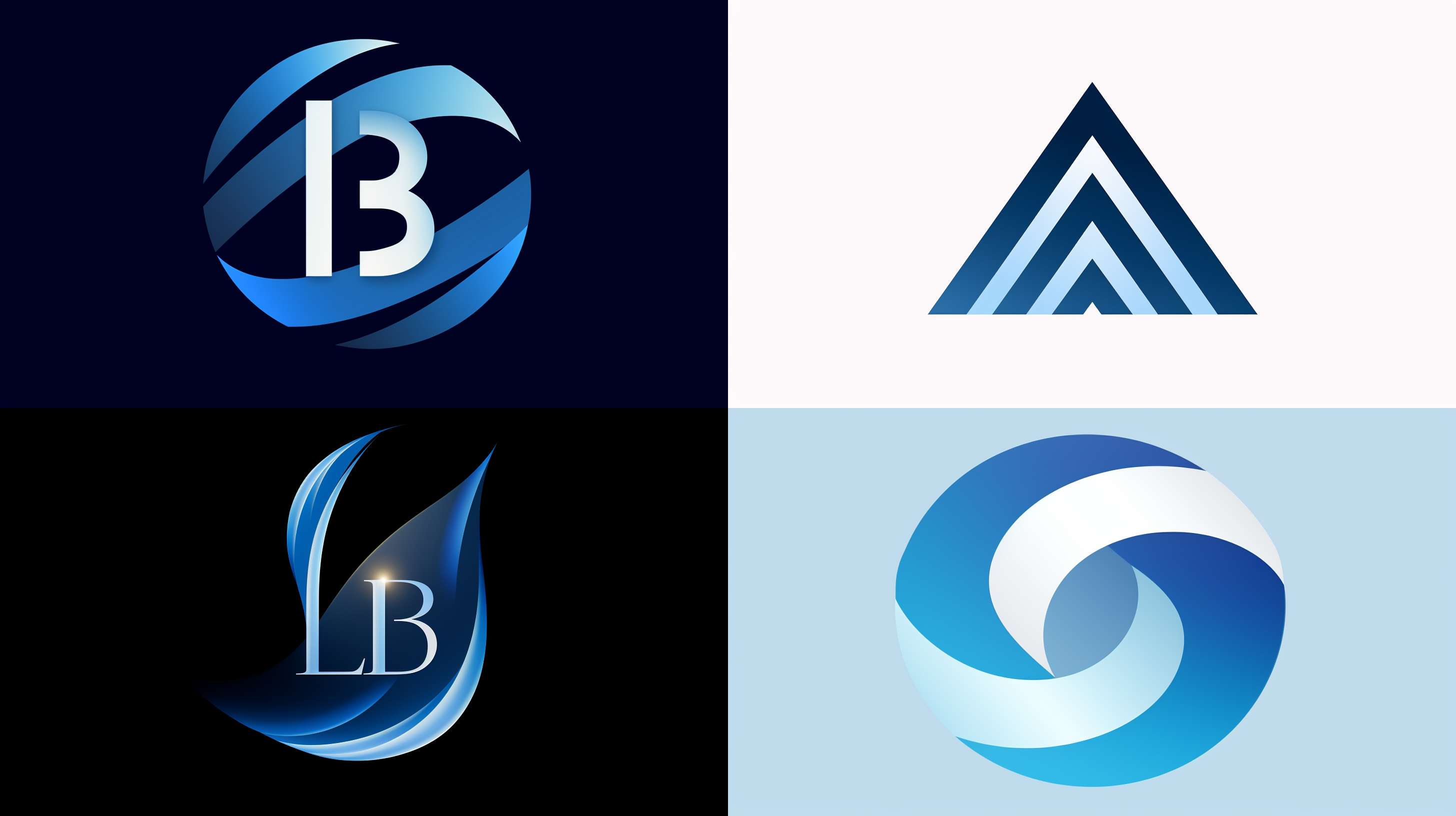 bl做成logo，有光感，动感，颜色为蓝色，颜色是过渡色，有现代感，简洁大气，有特色