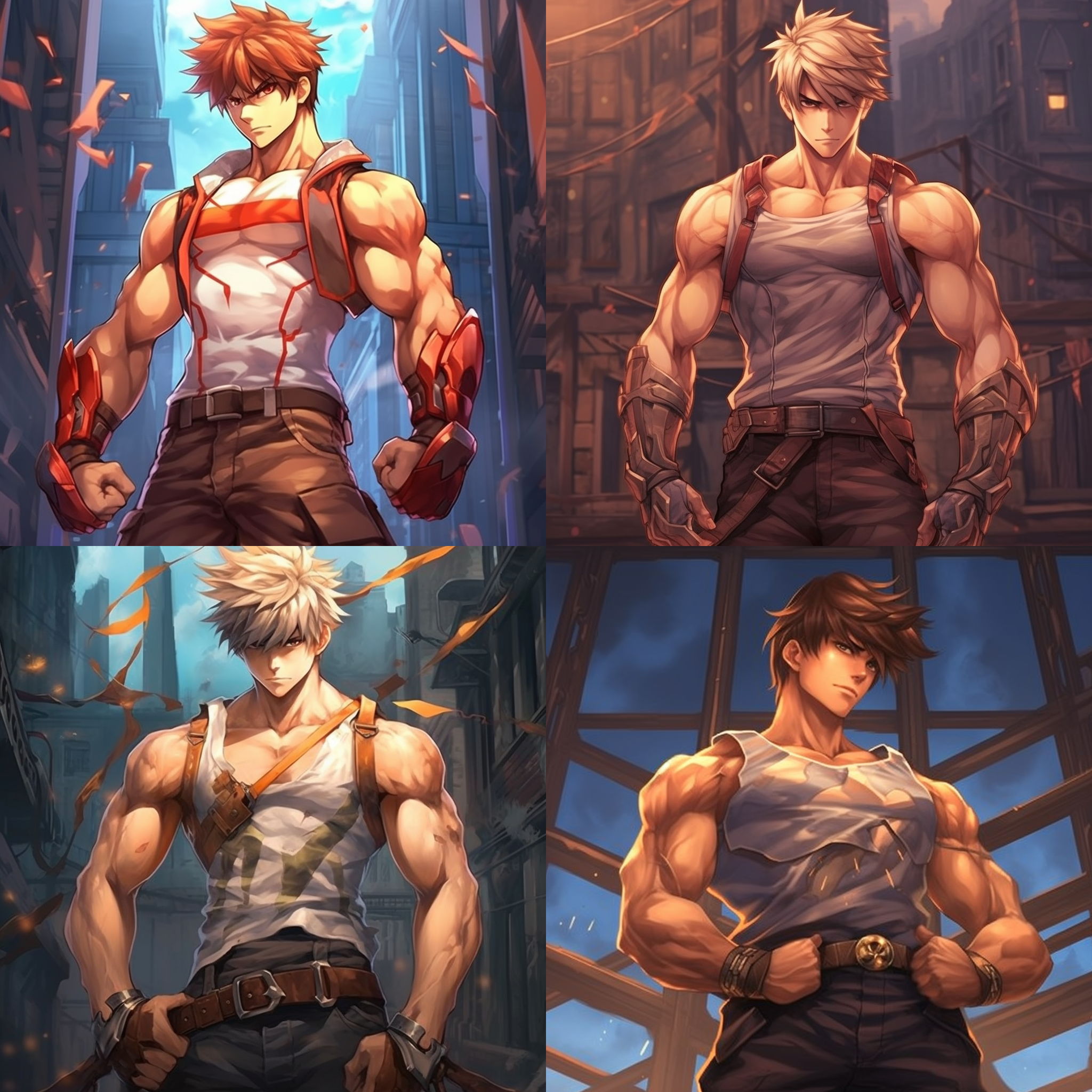 动漫少年腹肌肌肉腹肌肌肉