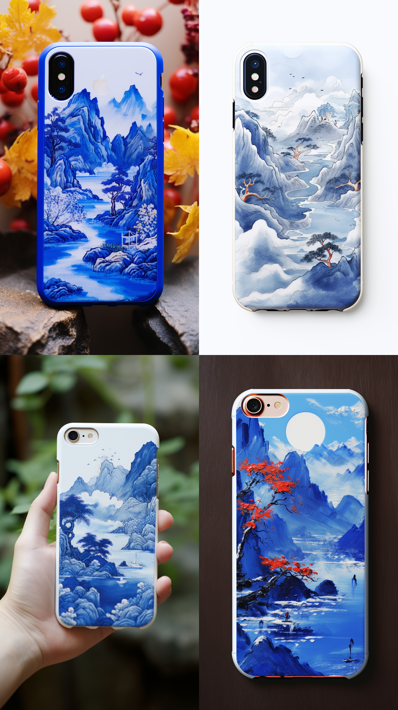 iphone backcase,graphic design,abstract painting klein blue,chinese landscape painting