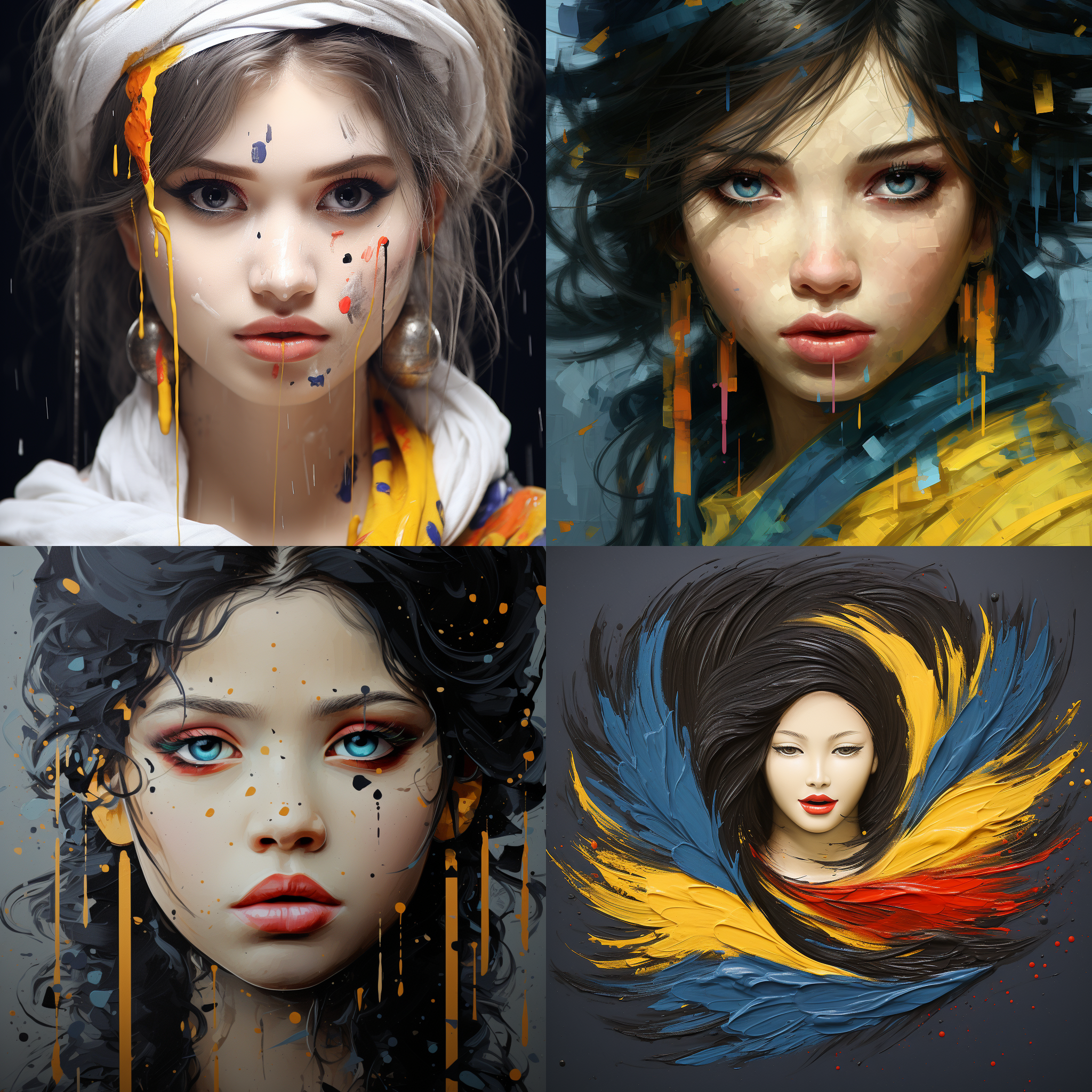 油画风格，潇洒大笔触，