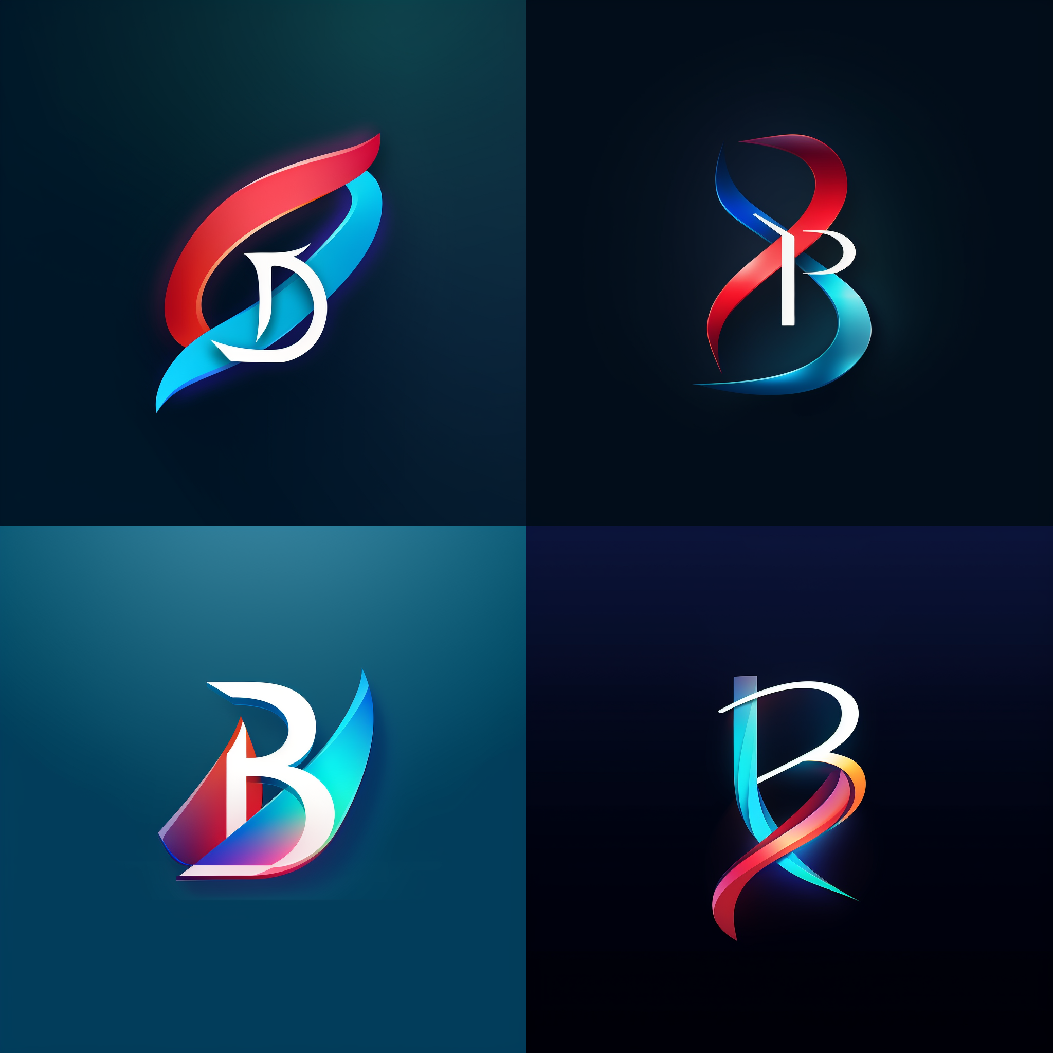 byn字母组合式logo，极简主义，红绿蓝渐变色，完全排列，专业设计，简洁明了，高饱和度，线条流畅，无冗余元素，抽象风格，现代感十足，契合专业形象，引人注目。