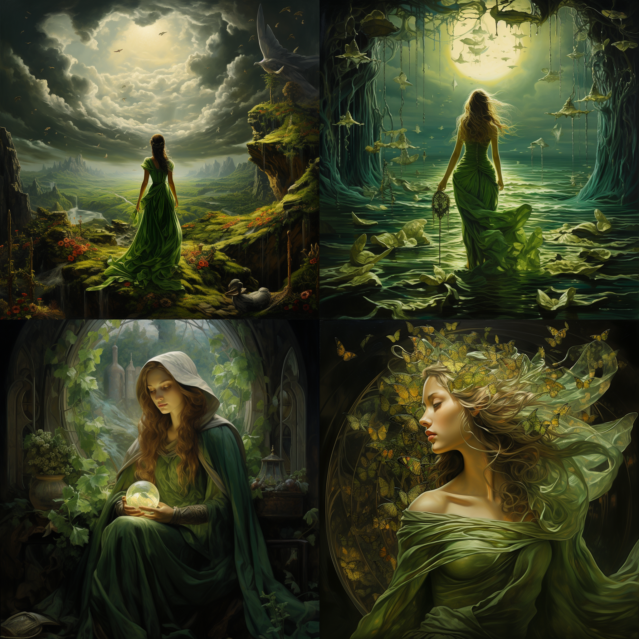 希望，神秘，绿色主题，色彩丰富