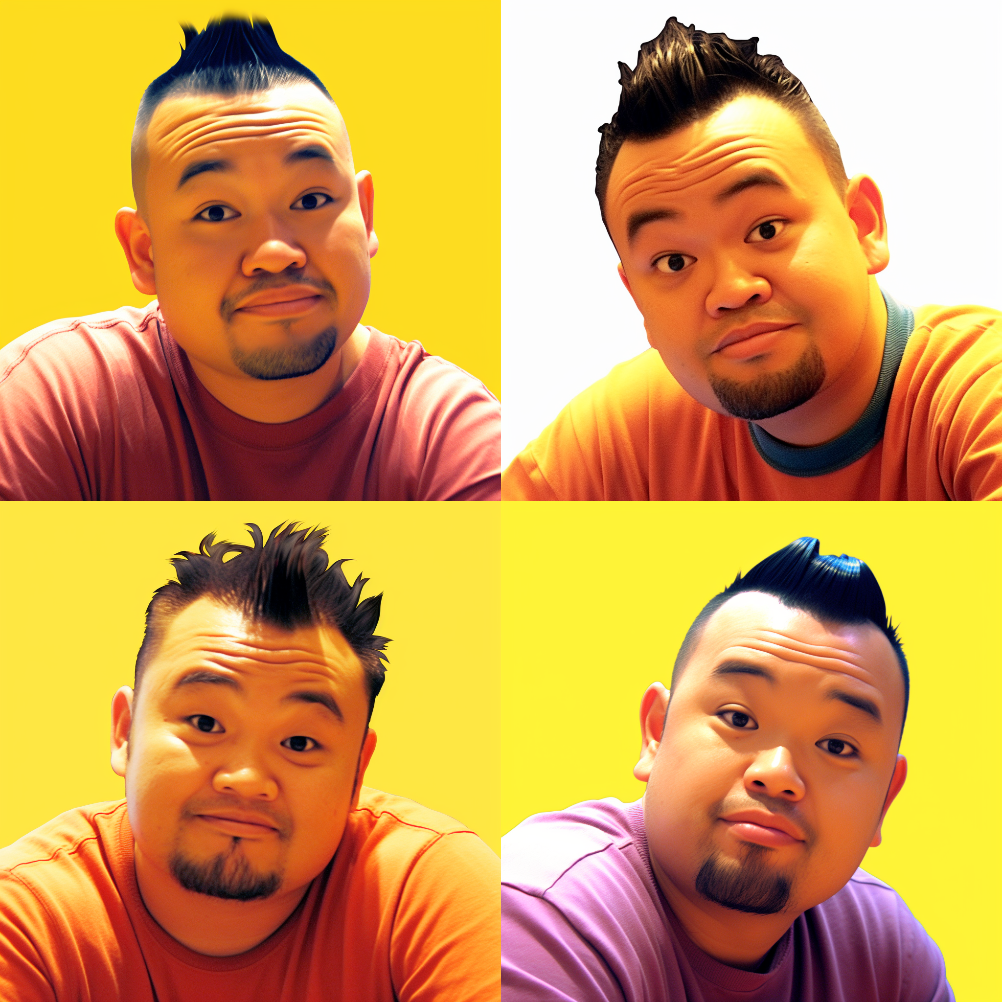 卡通风格头像，色彩鲜艳，线条简洁流畅，背景为明亮的室外场景，人物以大头小身比例呈现，带有夸张的表情和动作，充满活力和趣味。