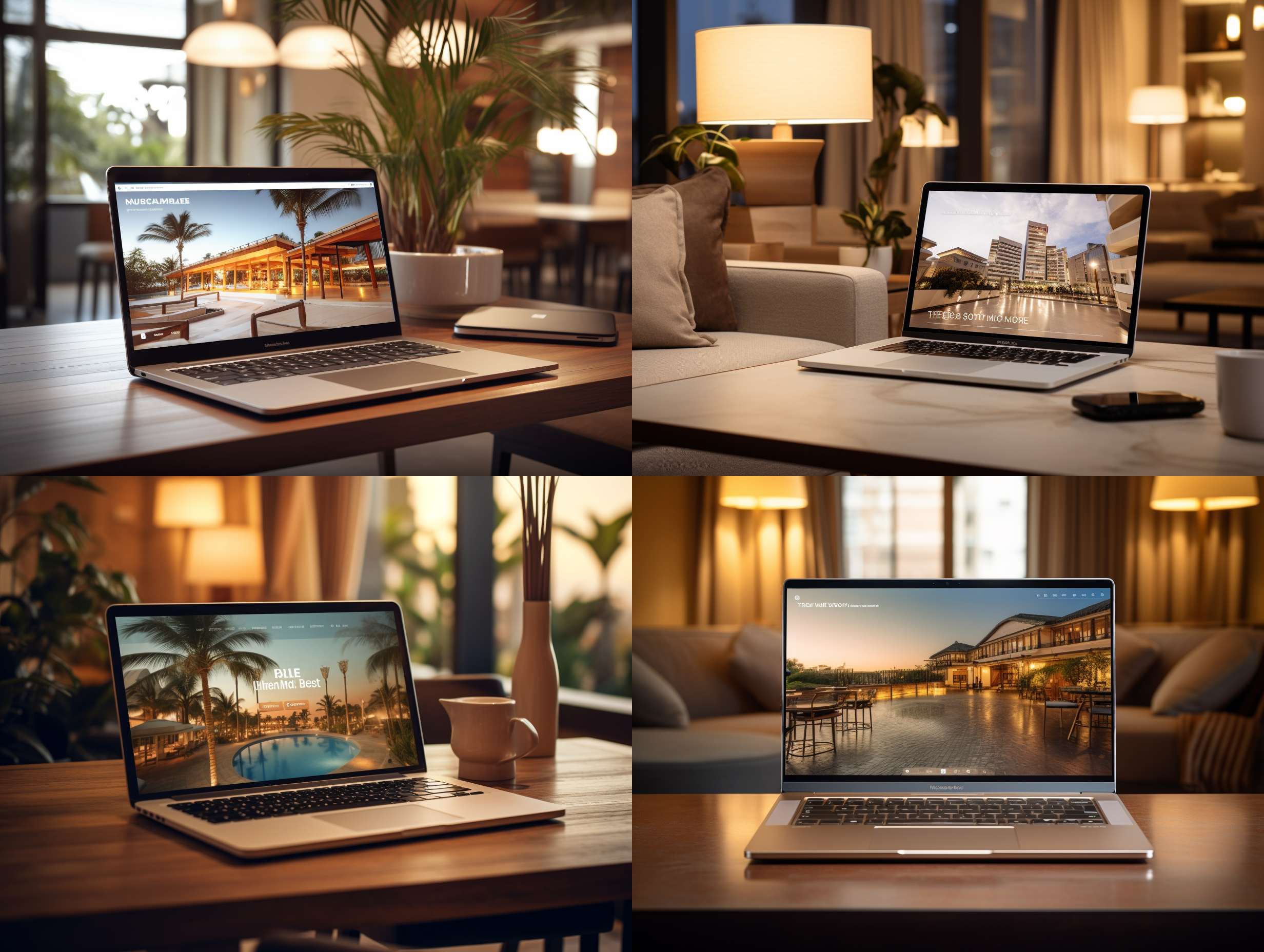 web design for a hotel website macbook m1 mockup no shading realism details seed 1024912