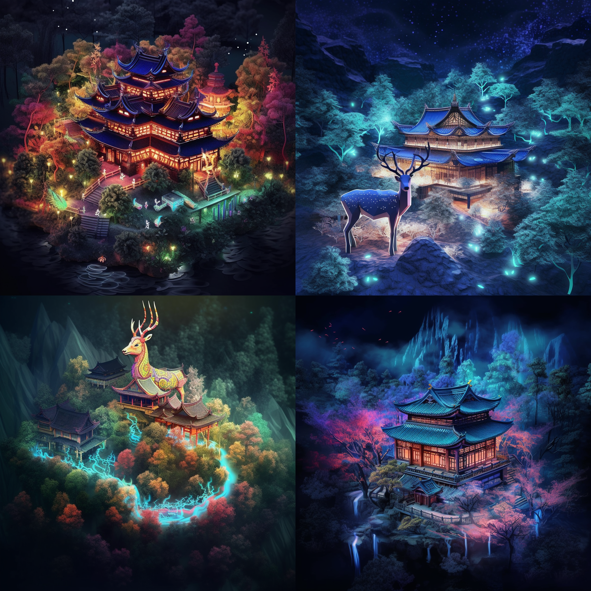 麒麟，中央构图，山林背景，细节丰富，明亮色彩，柔和光线，长焦镜头，优雅动作，神秘氛围。 三维 暗黑复古 鬼屋森林 全身 航拍视角 亮黑 皮毛 光粒子 氛围感照明 镜头光晕 环境光 黄昏 反射光 星空 夜光 中式赛博 三维 暗黑复古 鬼屋森林 全身 航拍视角 亮黑 皮毛 光粒子 氛围感照明 镜头光晕 环境光 黄昏 反射光 星空 夜光 中式赛博 三维 暗黑复古 鬼屋森林 全身 航拍视角 亮黑 皮毛 光粒子 氛围感照明 镜头光晕 环境光 黄昏 反射光 星空 夜光 中式赛博