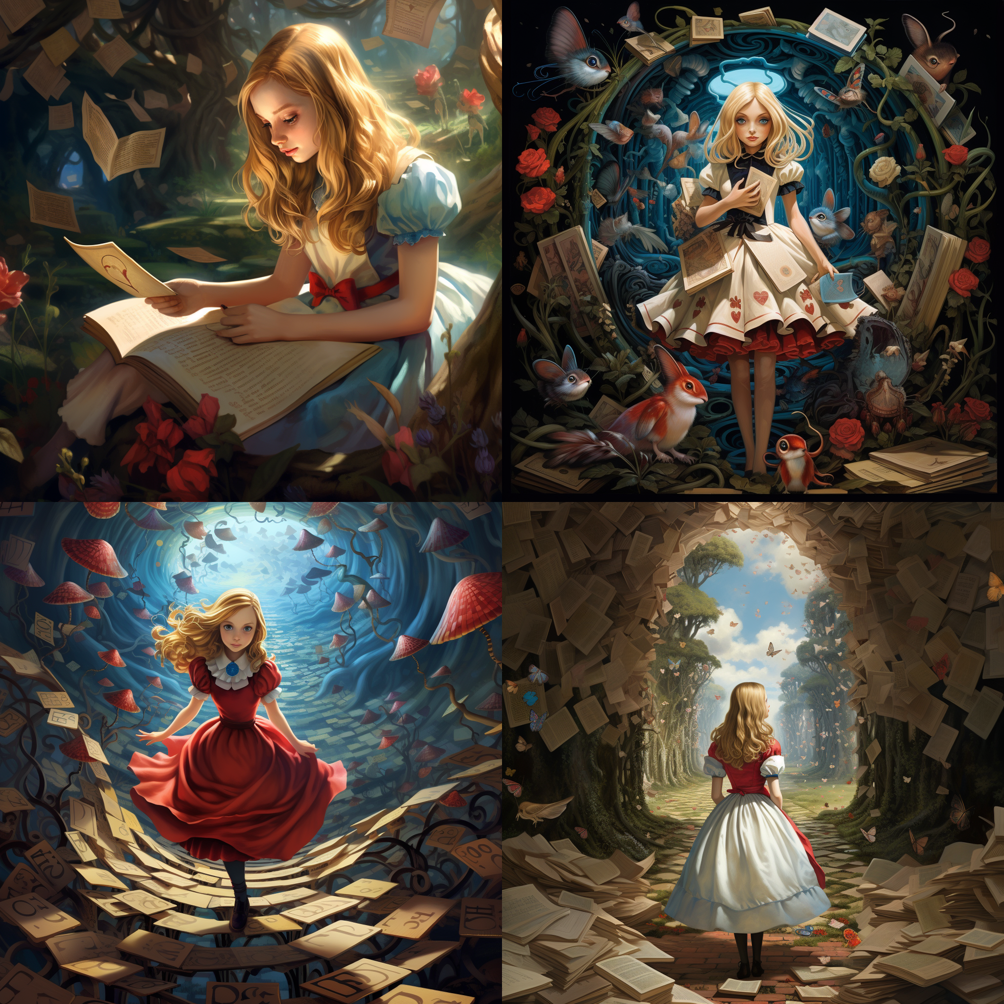 爱丽丝梦游仙境，信纸