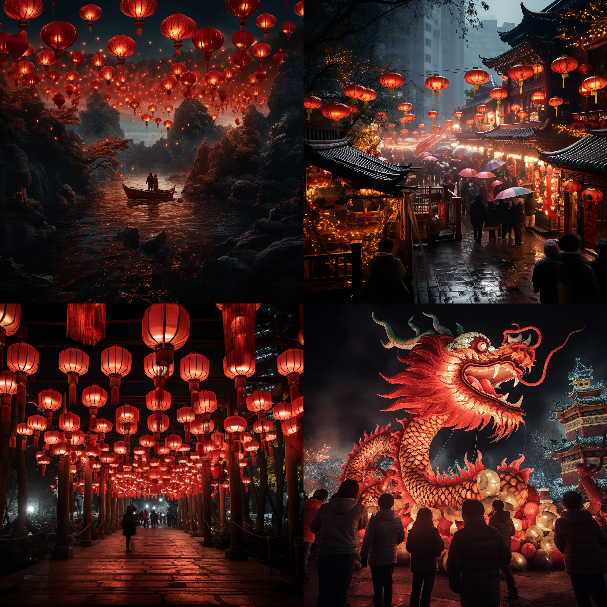 大红灯笼了 龙年元宵节