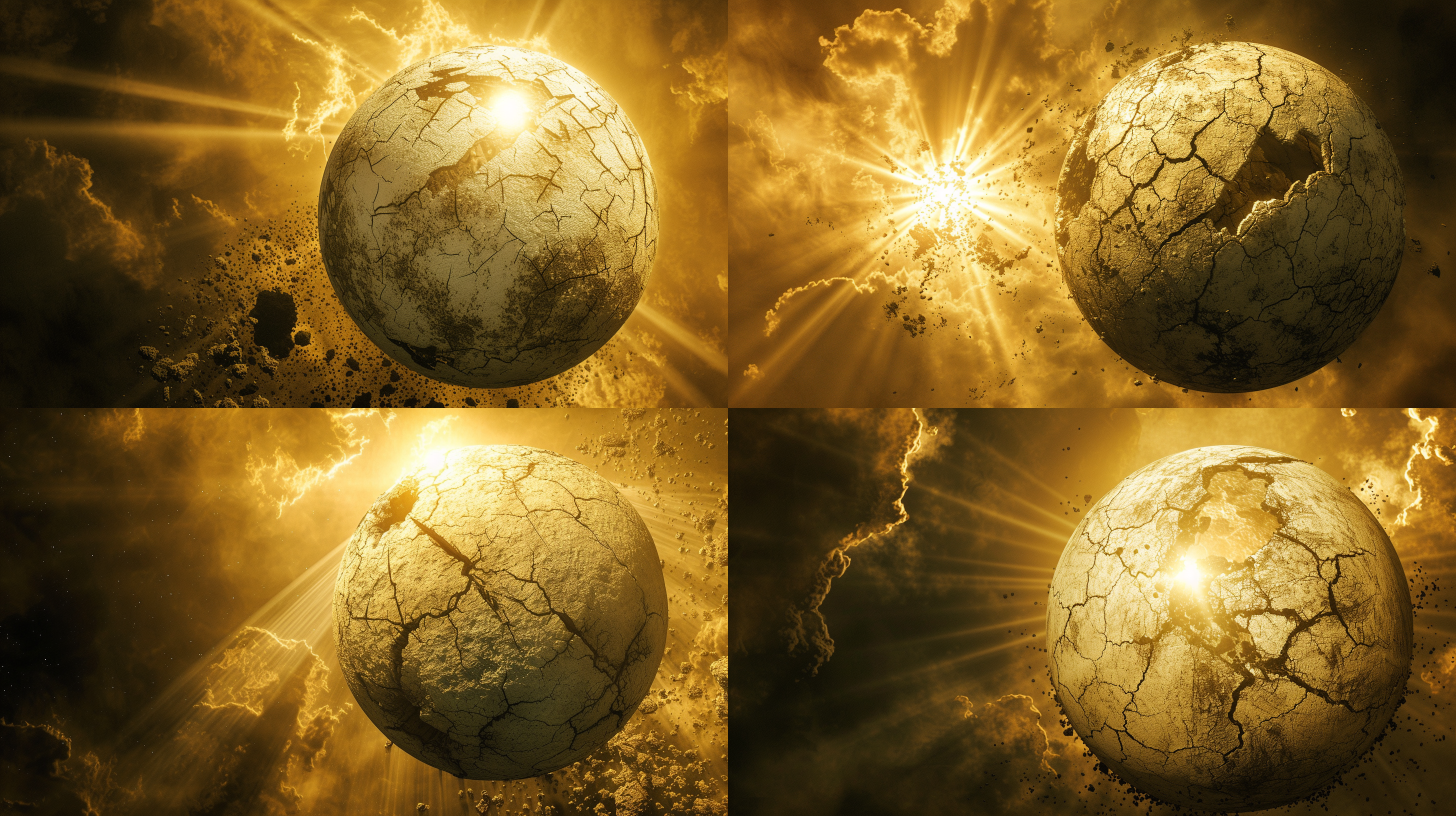 三级文明建造的戴森球，星系间光束交织，令人惊叹的纹理和图案。广角镜头捕捉广阔范围，色彩饱满对比强烈。真实幻想碰撞，神秘壮观视觉体验。戴森球，光束，广角镜头，纹理，图案，广阔范围，色彩饱满，对比强烈，真实，幻想，神秘，壮观。