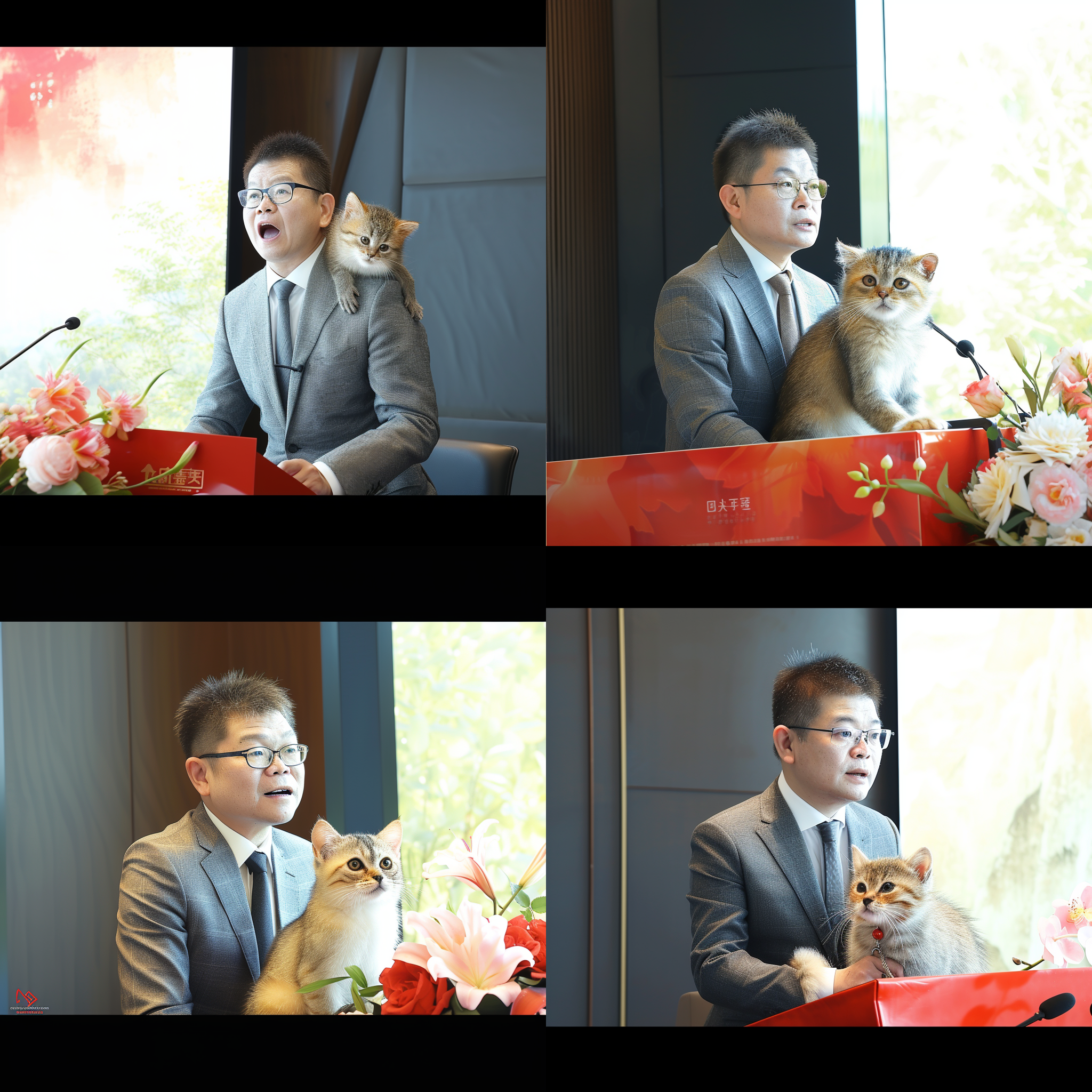 画一只被猴子骑着的猫，自然光，户外背景，写实风格，高分辨率，猴子骑在猫的身上，猴子调皮，猫神态无助，只有一只猫，突出细节，高完成度，真实照片风格