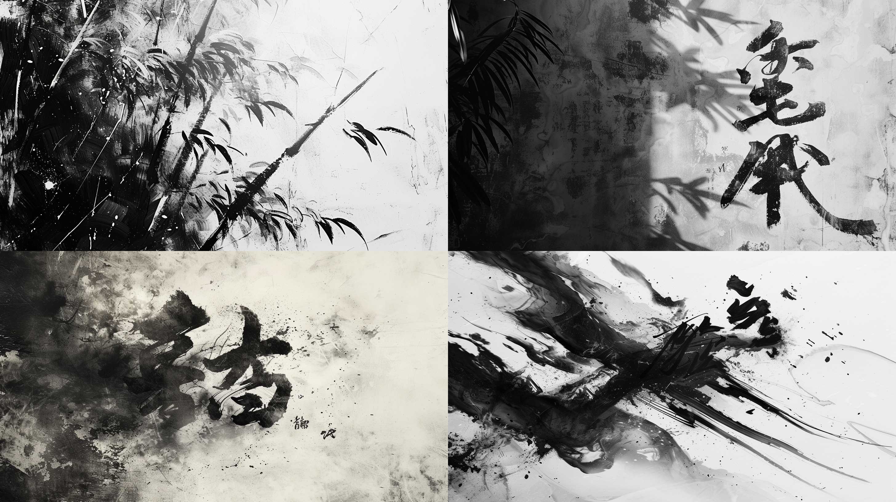 写印象启东这几个毛笔字，黑白图片，高清晰度，对角线布局，宣纸背景，光影交错，细腻纹理，传统艺术，中国文化，静谧氛围。