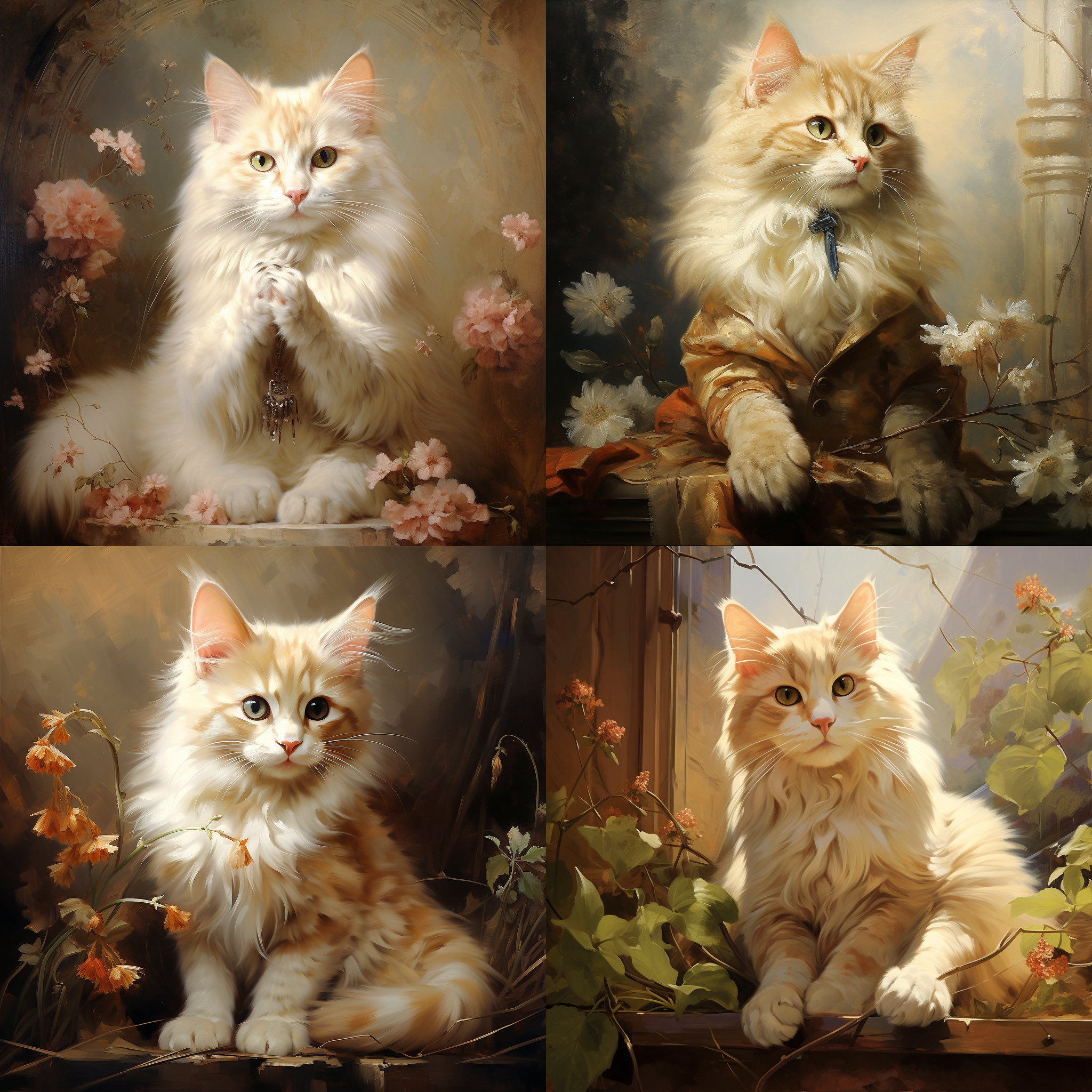 可，背景要简洁干净，猫的表情要温柔愉悦。