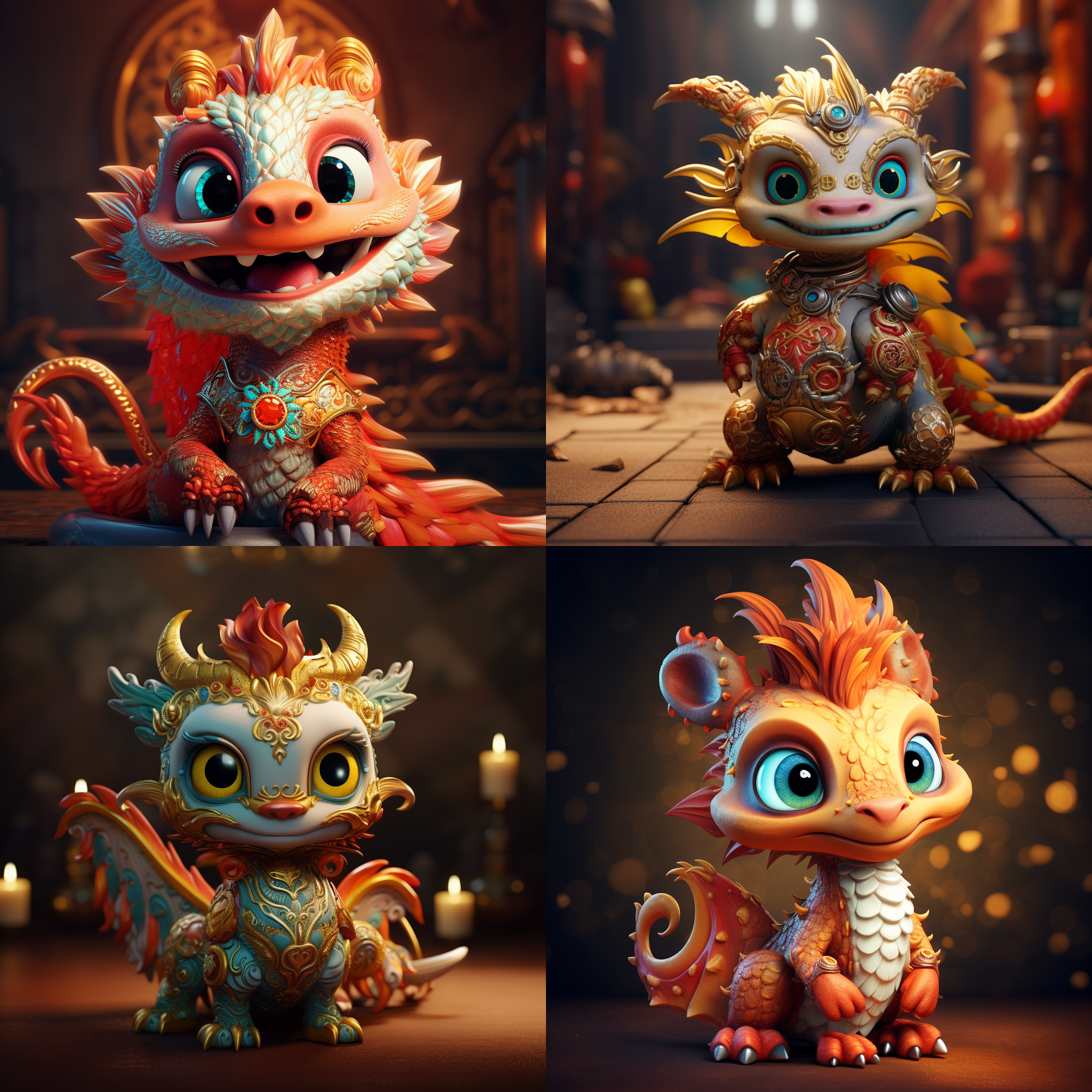 中国龙，大眼睛，可爱的龙宝宝，时尚，微笑，细节丰富，流畅线条，鲜艳色彩，活力，专业静物摄影，徕卡高端相机专业摄影，8k超高清画质。超写实，现实风格