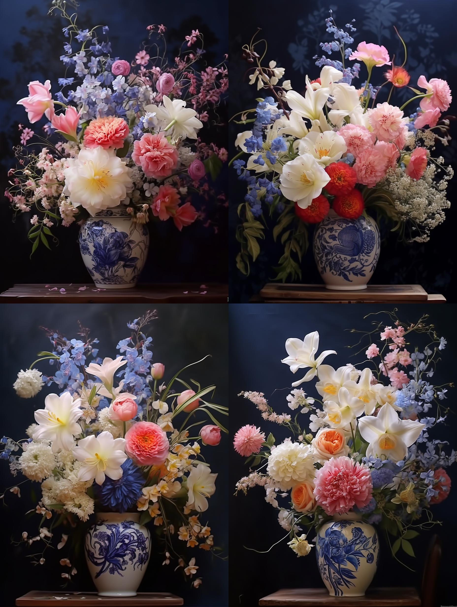 花束，漫画风格