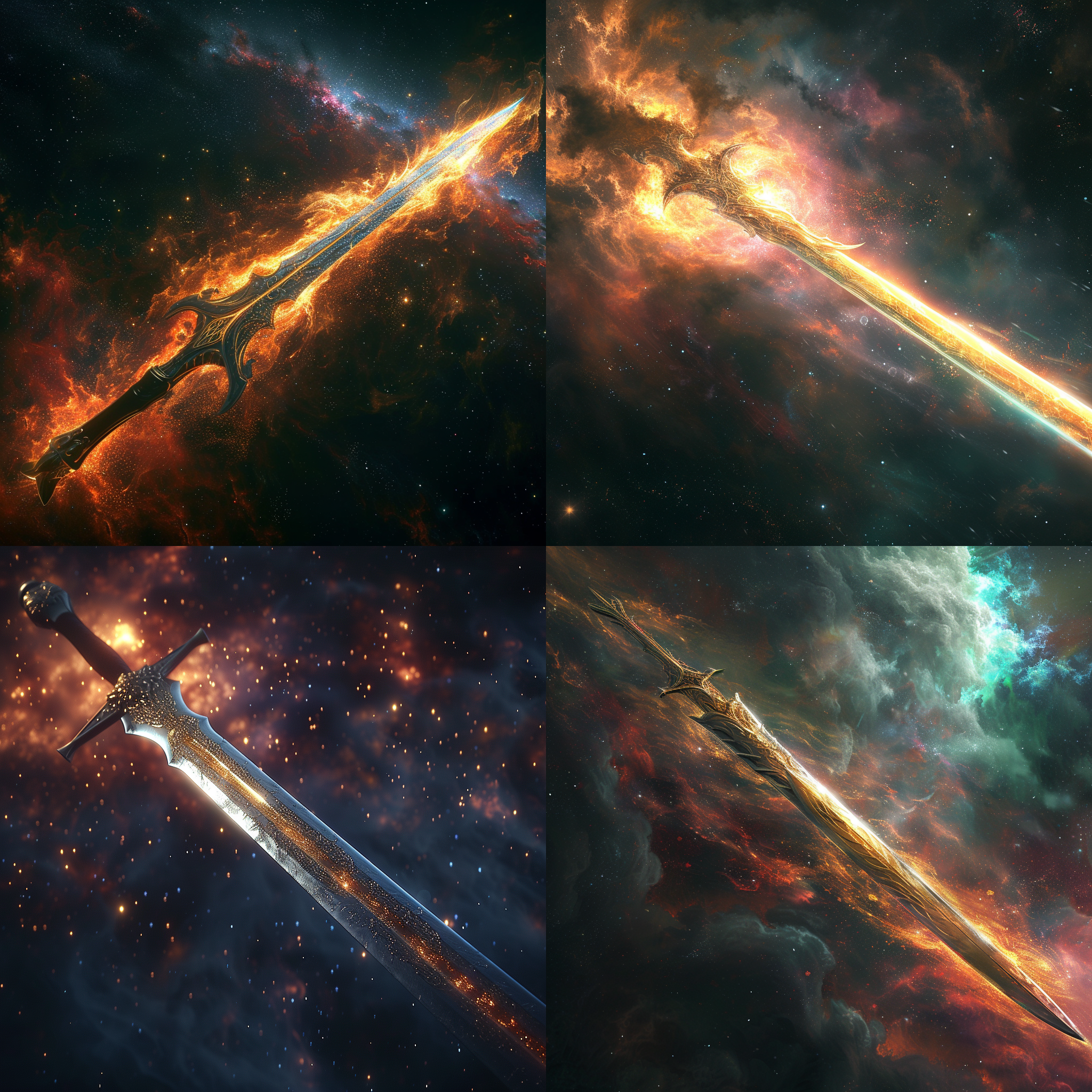 帅气剑仙，御剑飞行，梦幻背景，宇宙黑洞，星云，古风。特写镜头，全局光效，32k分辨率，玄幻引擎，壮丽景色，神秘氛围，神奇色彩，激动人心。