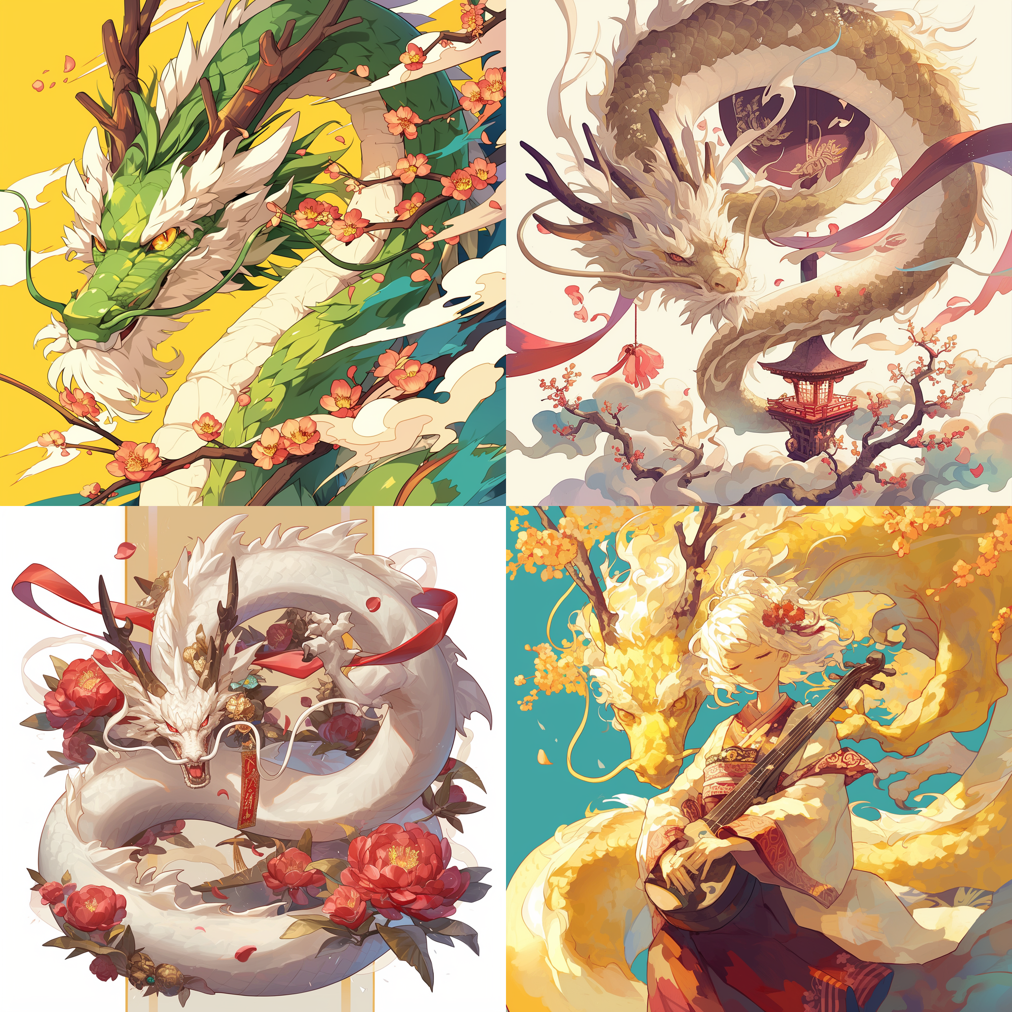 龙，春节，无背景