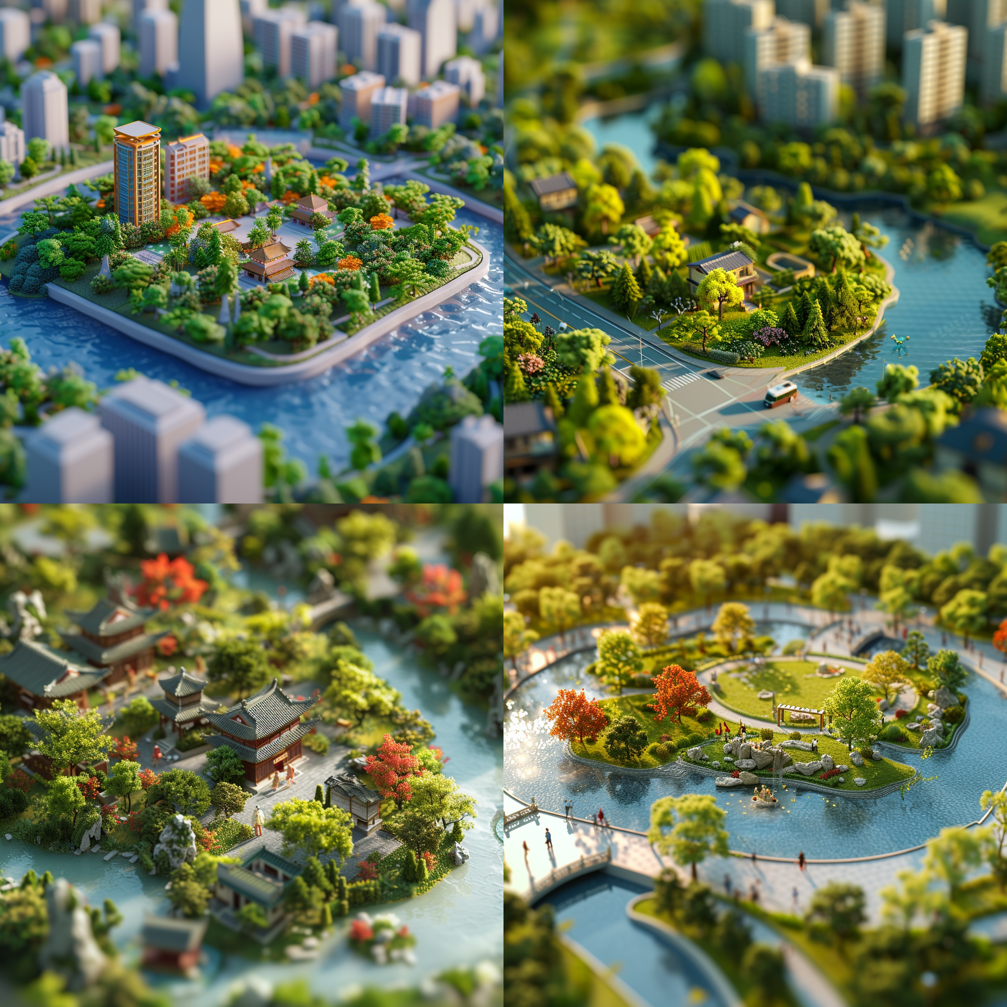 miniature, super cute clay world, isometric view of beijing city ,cute clay freeze frame animation, the water cube, people, trees, grass, tilt shift, excellent lighting, volume, landscape, brush, rendering, 3d,super detail ar 3:4 v 6.0