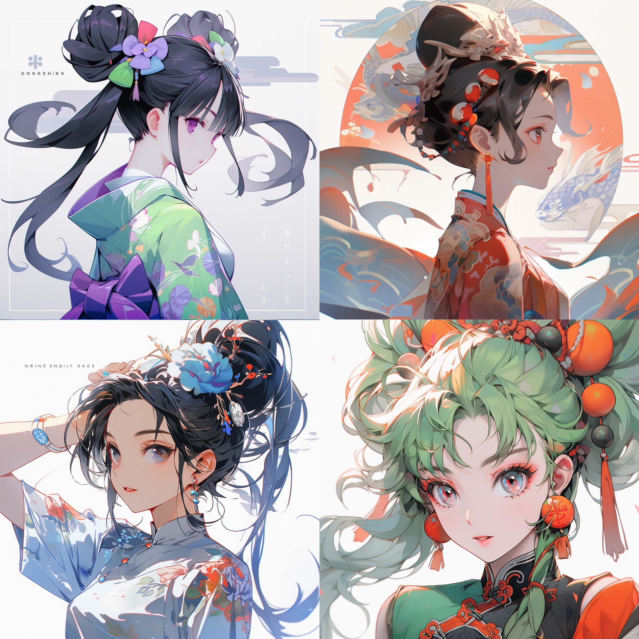 prompt. 中国二次元女孩，q版设计，马尾辫，大胆色彩搭配，高细节，最佳画质，次要元素，动漫风格，高质量图片，明亮色调，快门速度快，表情生动，充满活力。