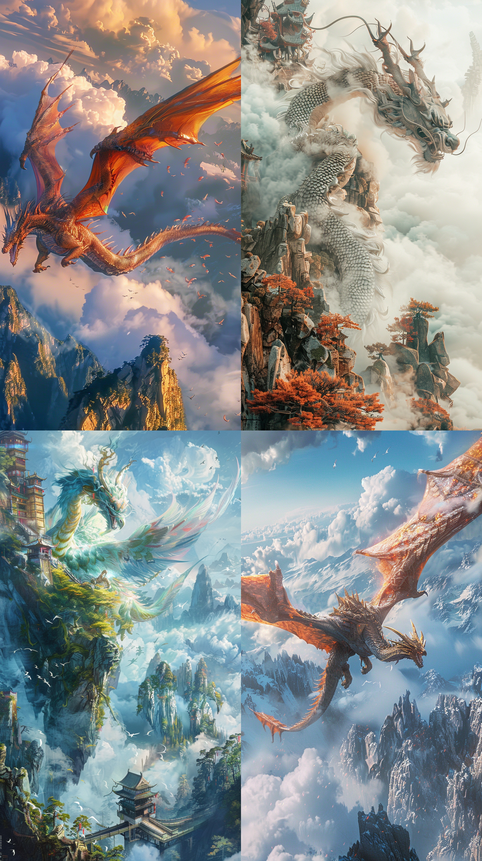 prompt. 青龙腾云驾雾，超清晰外观设计，超逼真，超现实，神话生物，fhd, 1080p, 4k, 8k, 无背景, 超高清, 超清晰, 高清晰度, 超高清晰度, 超高清画质, 高细节, 极高画质, 高分辨率