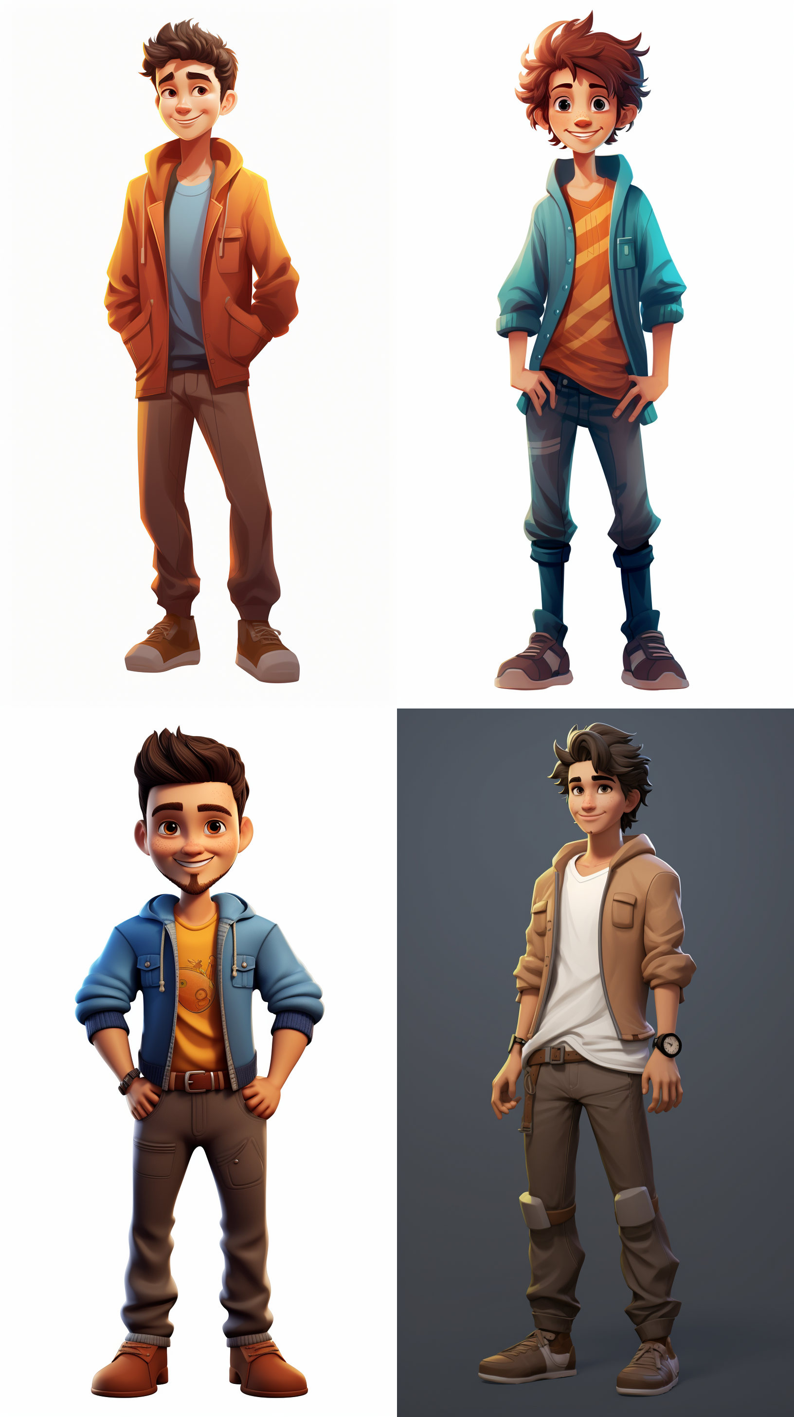 微笑头像 全身角色 全身 卡通