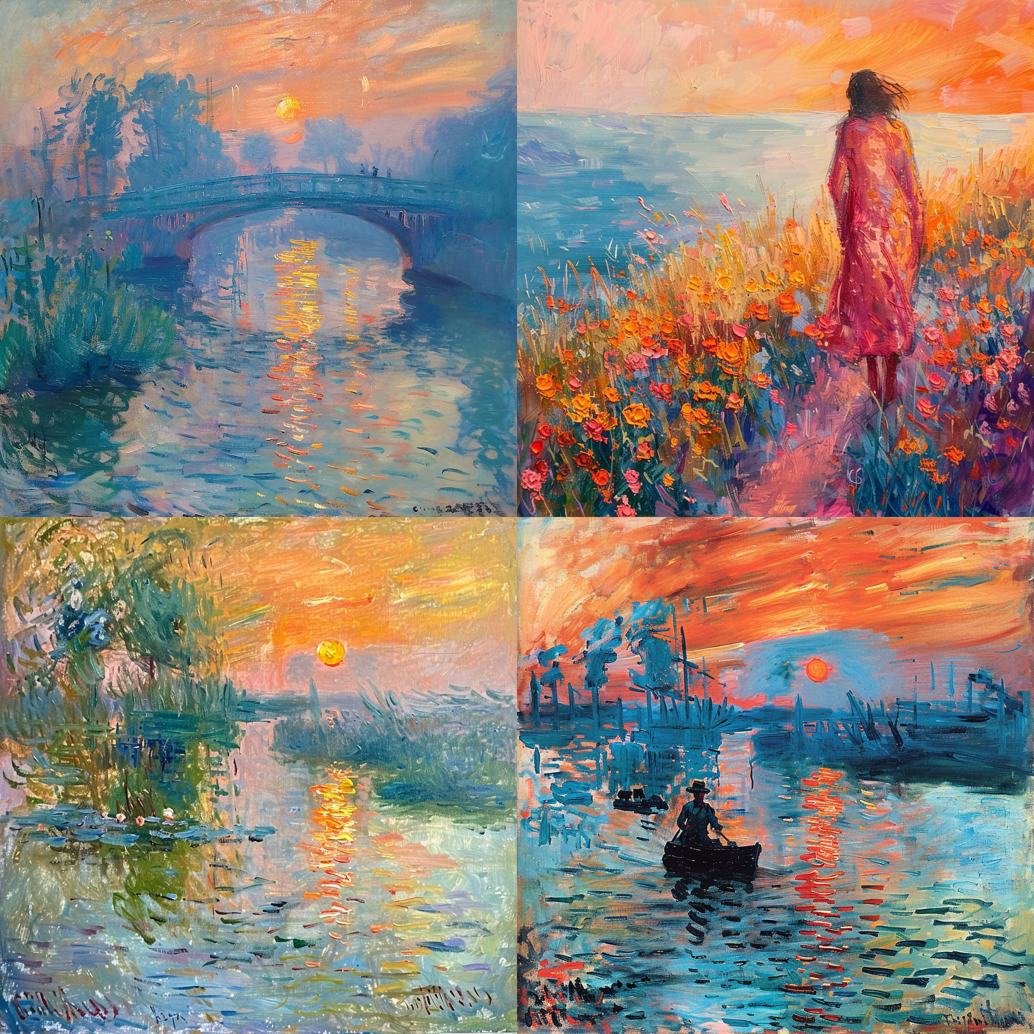 prompt. entt指挥官，果敢规划，温柔细腻，强心脏，挑战规范，前所未有，日出．印象，坦率，不将就，莫奈风格，高对比度，色彩丰富，细腻笔触，自信表情。