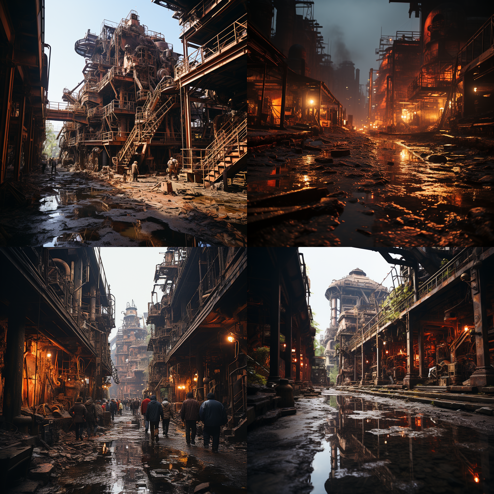 80年代，钢铁厂，古老，陈旧机器和设备，轧钢现场，烧红的钢筋 