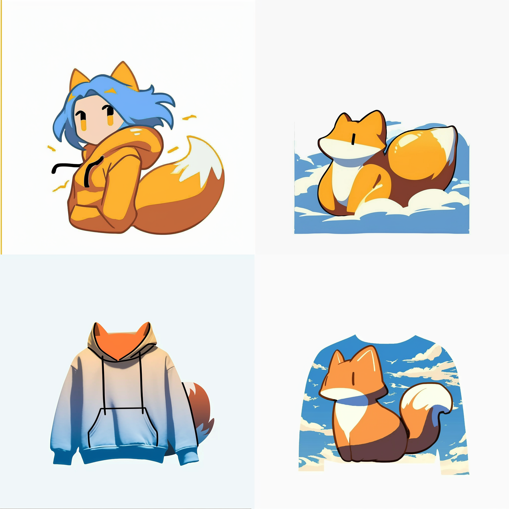 loge 光绘 标志 白黄 天蓝 白 明亮的 卫衣