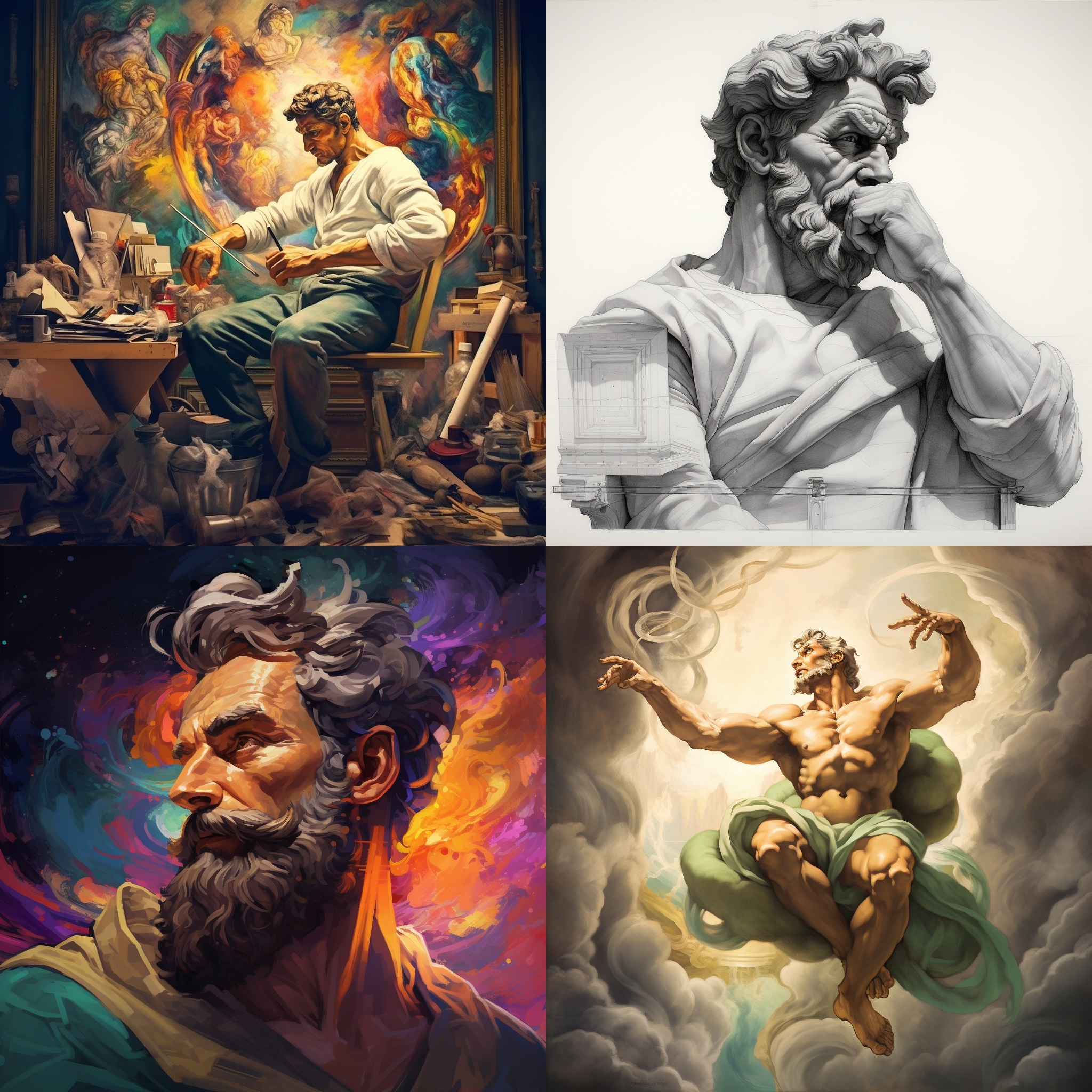 intj 代表艺术家：米开朗琪罗 对于intj类型的人来说，追求完美和创新是非常重要的。与米开朗琪罗相似，他们常常致力于超越传统的边界，突破常规的思维模式，创造出令人惊叹的作品。