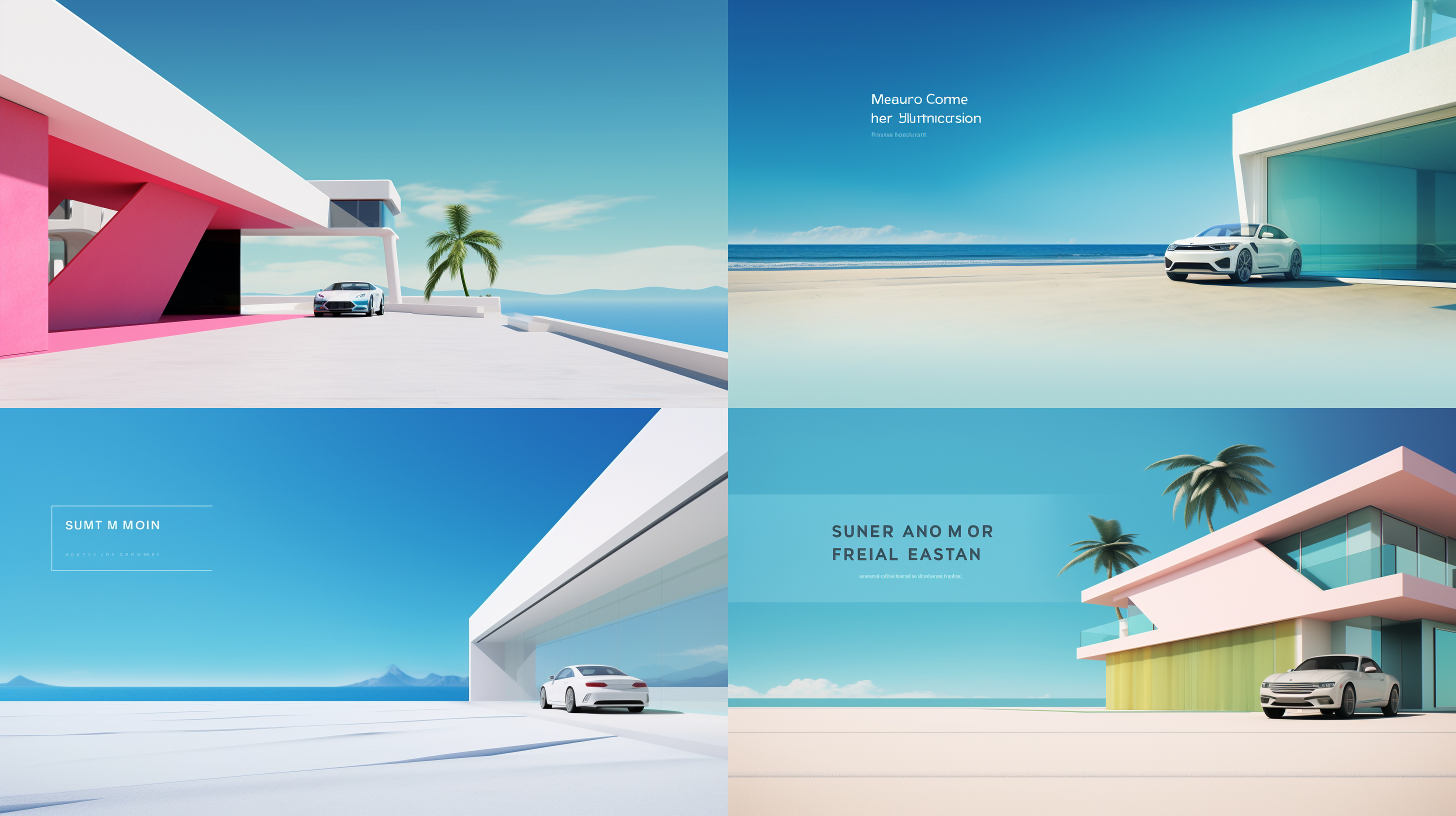 干净色块画面，有设计感，留白多一些，室外海边沙滩图，底角度镜头，有文字介绍，真实比例