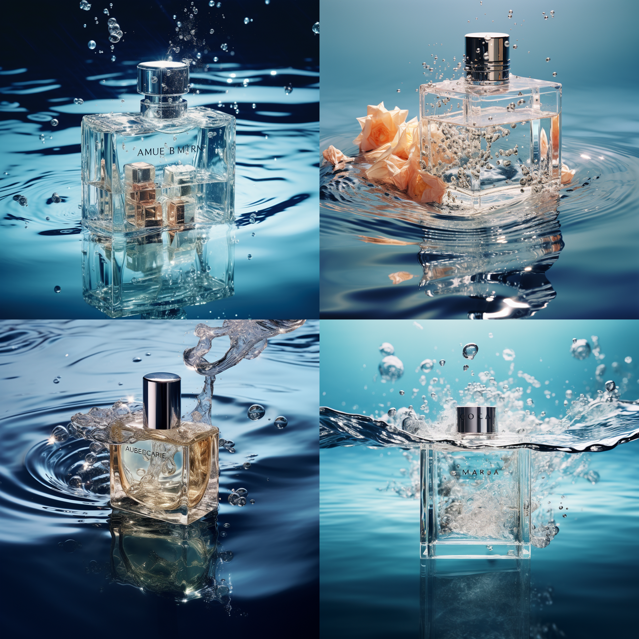 product in the water with bubbles on the water surface, a still life, crystal cubism, perfect, alexander mcqueen