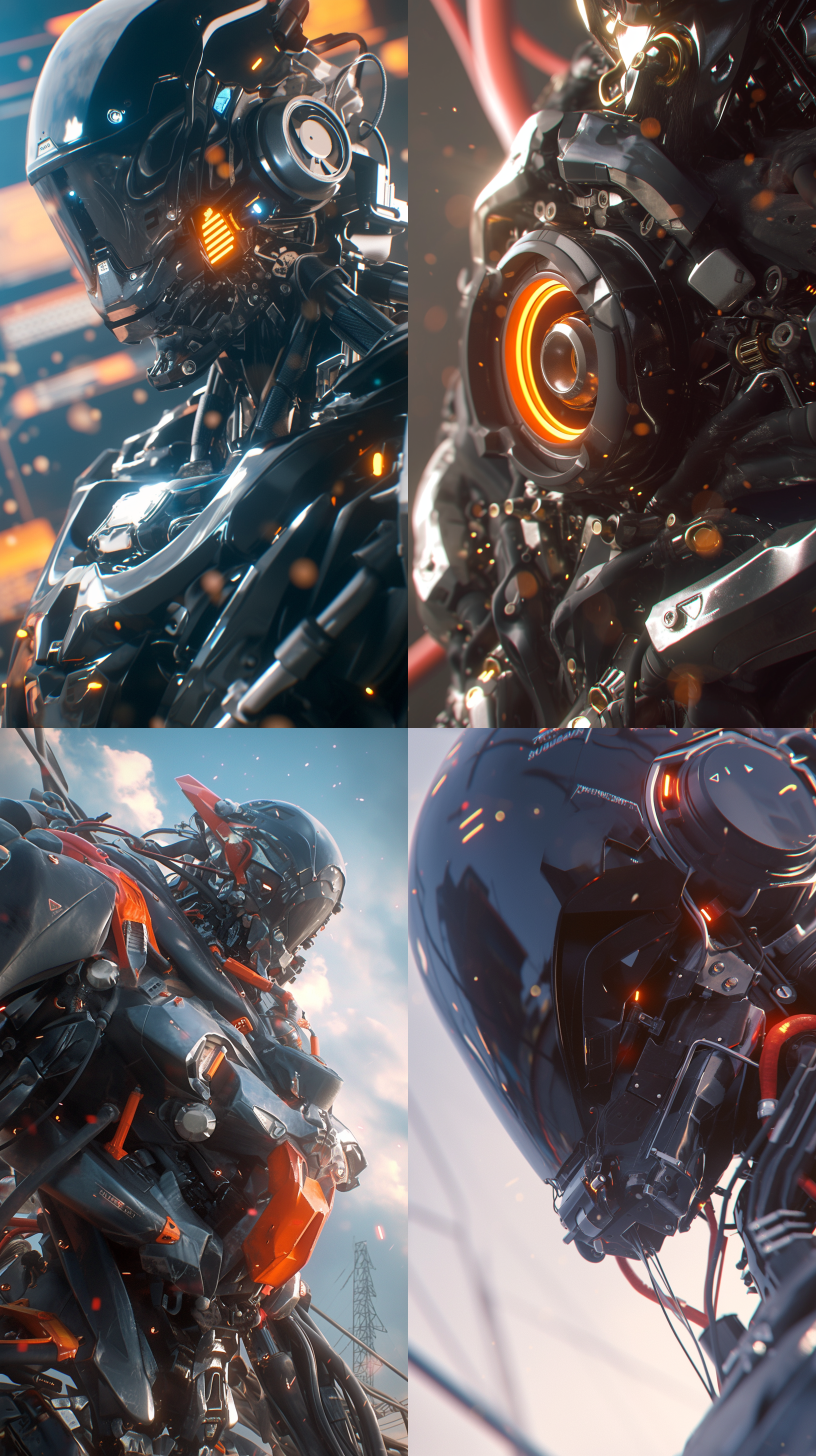 赛博机器人，超细节，逼真，辛烷值渲染，虚幻引擎，超细节，电影照明，高清，32k，超分辨率，prophoto rb，自然照明，白炽灯，电影照明，演播室照明，柔和的照明，体积，控制，光线追踪，全局照明，光学，散射，发光阴影，粗糙，微光