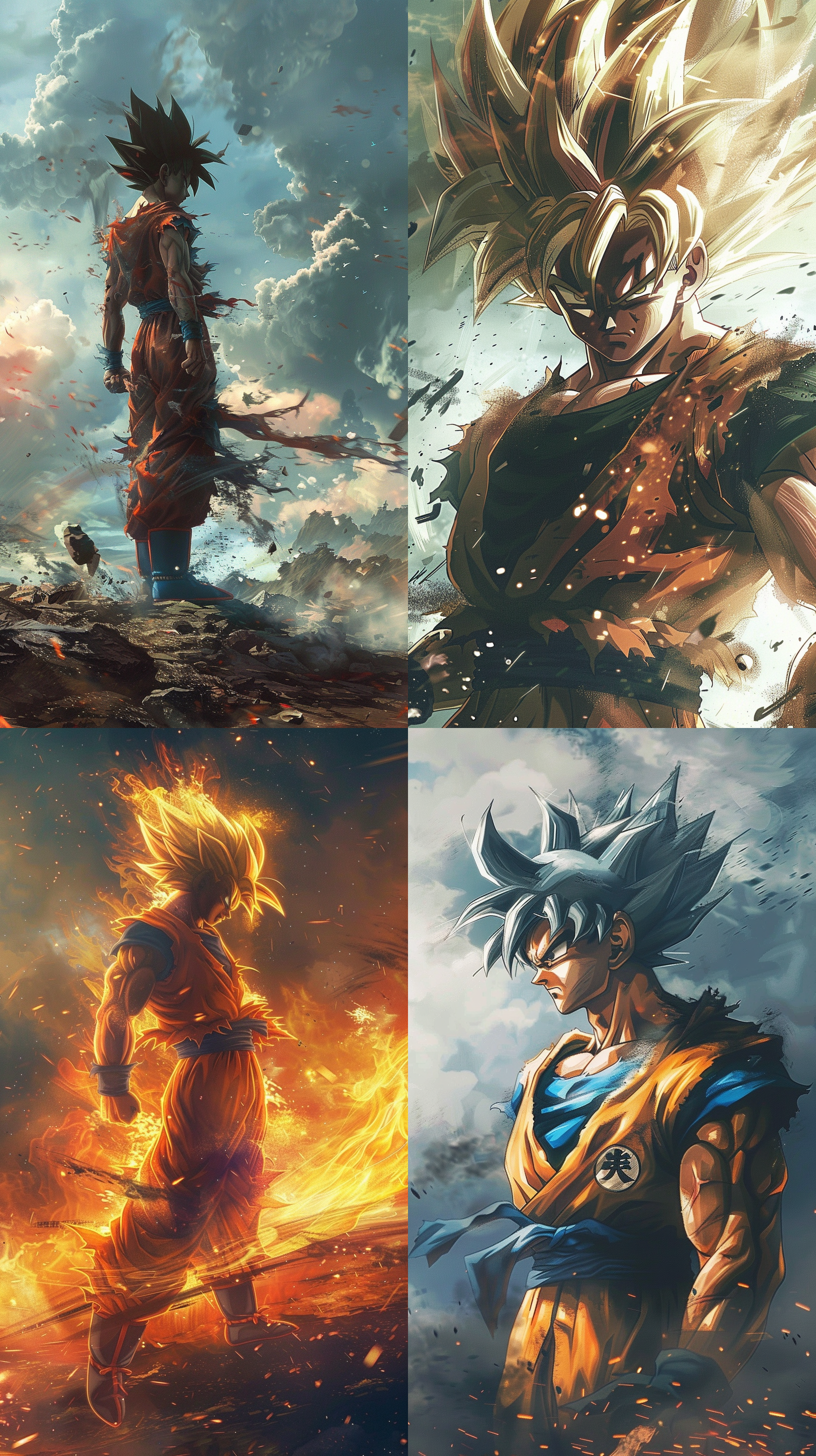 七龙珠动漫，超级赛亚人，孙悟空，超高清画质，超清晰外观设计，苹果壁纸，32，