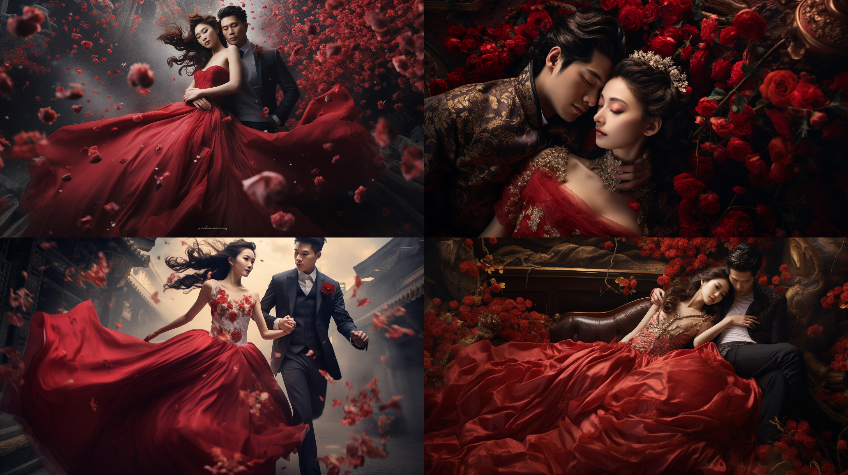 夫妻婚纱照，中国人