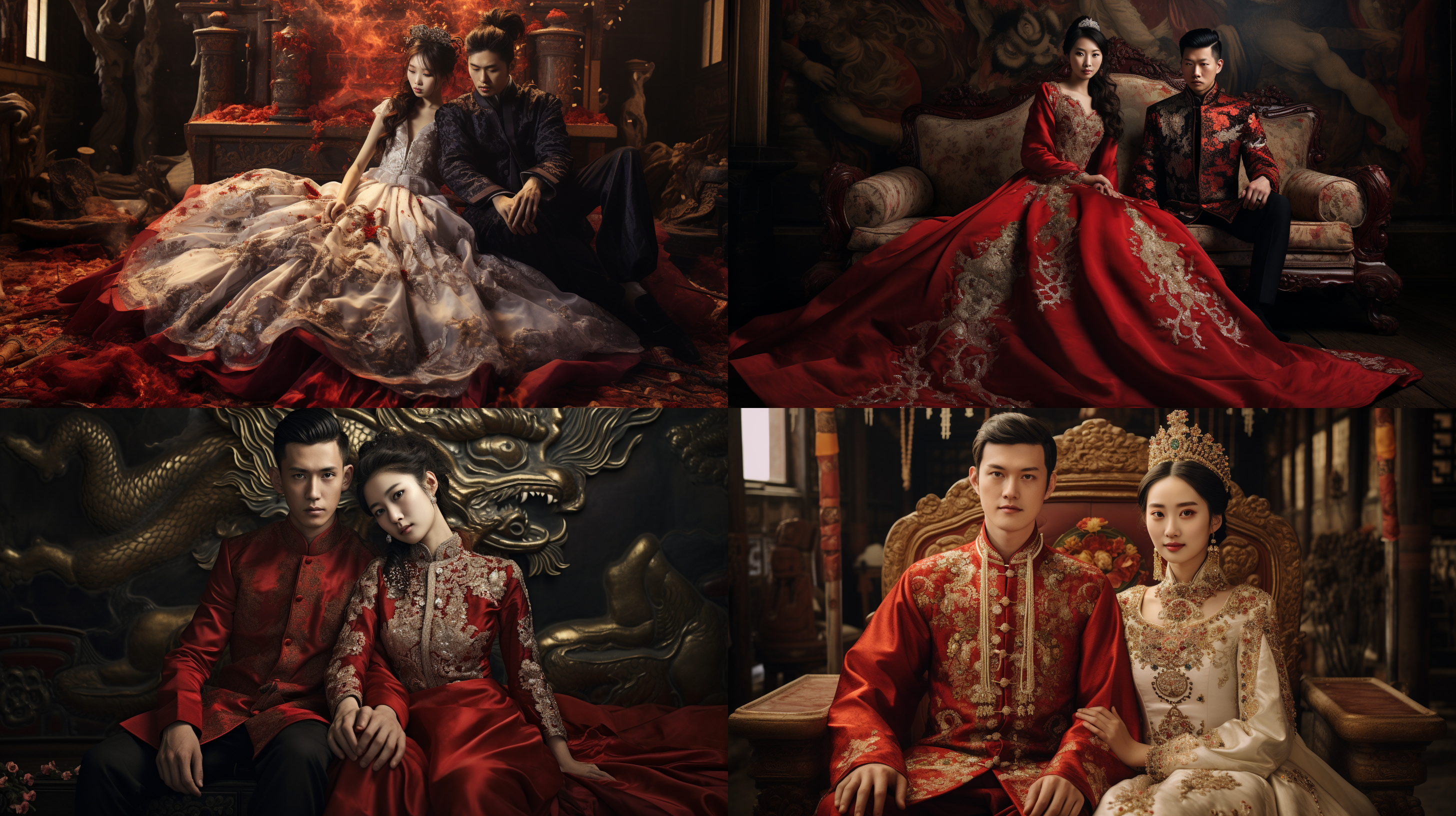 夫妻婚纱照，中国人