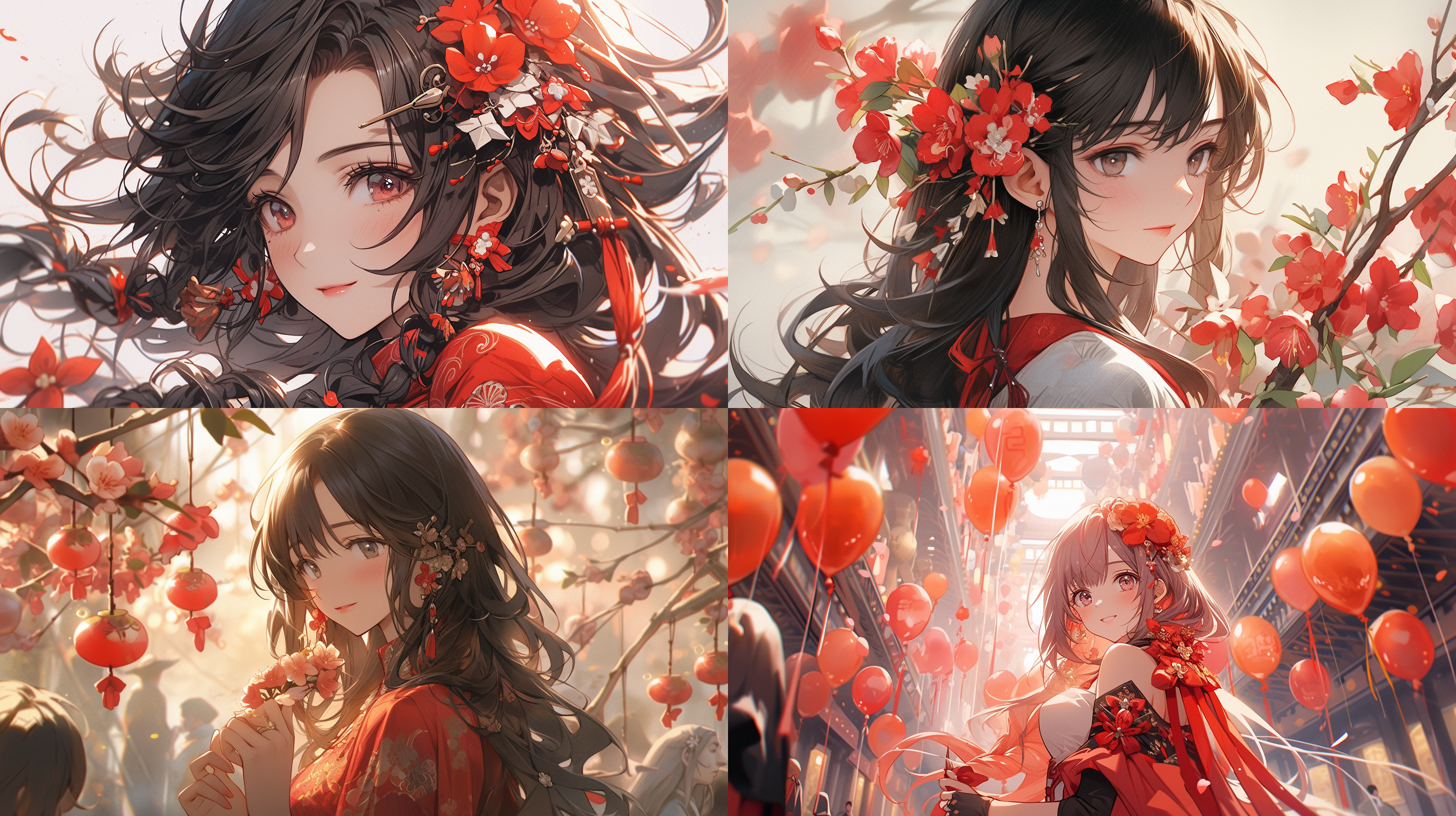 3.8艺术数字，中国风祝福，祝福妇女节日快乐，红色主调，传统元素，简洁大气，无人，中国风色调，祝福氛围