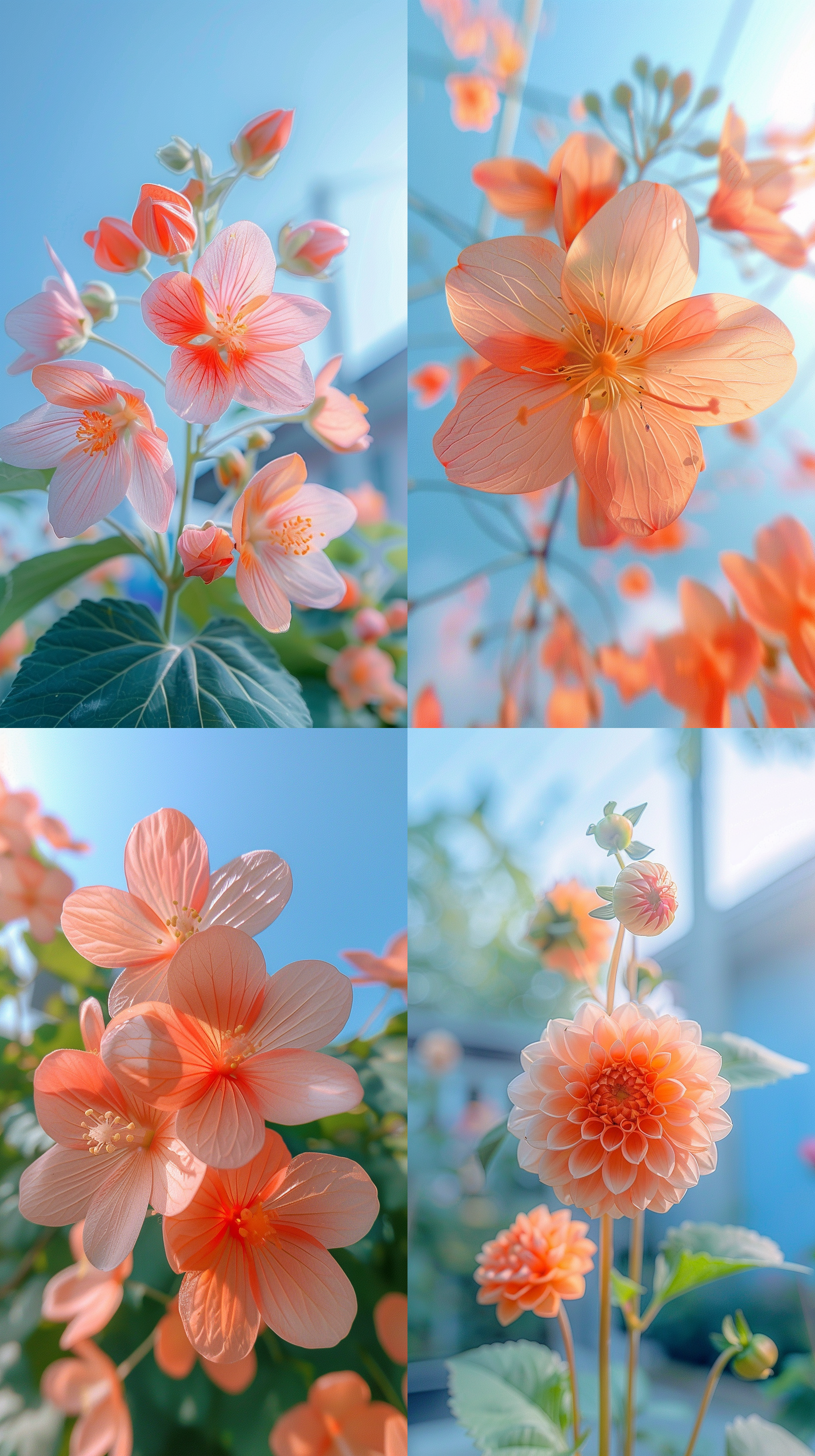 橘黄色花朵，简单背景，大片效果，自然光，超清画质，鲜艳，生动，温馨，细节丰富，明亮。