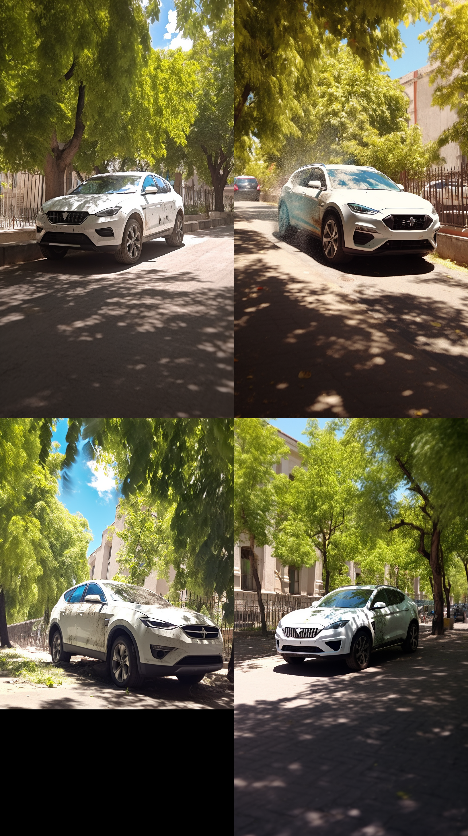 荒野飞驰，远景拍摄，大草原，蓝天白云，中心构图，骏马疾驰，快门速度，逆光拍摄，壮观景象，自然色彩，激动人心。 赛博朋克