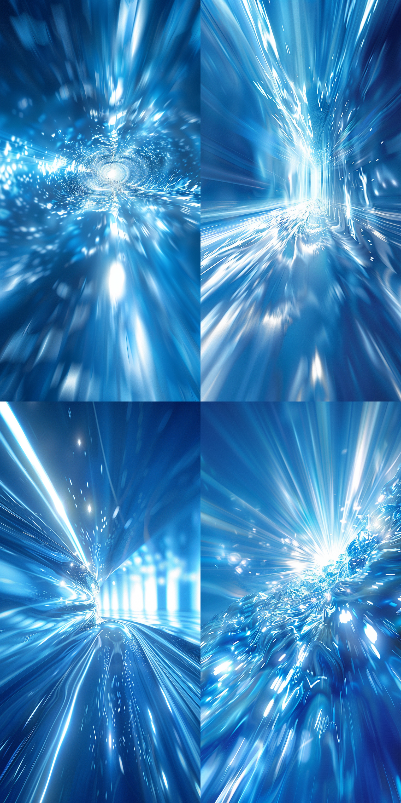 蓝色和白色光线，冲击力，简约