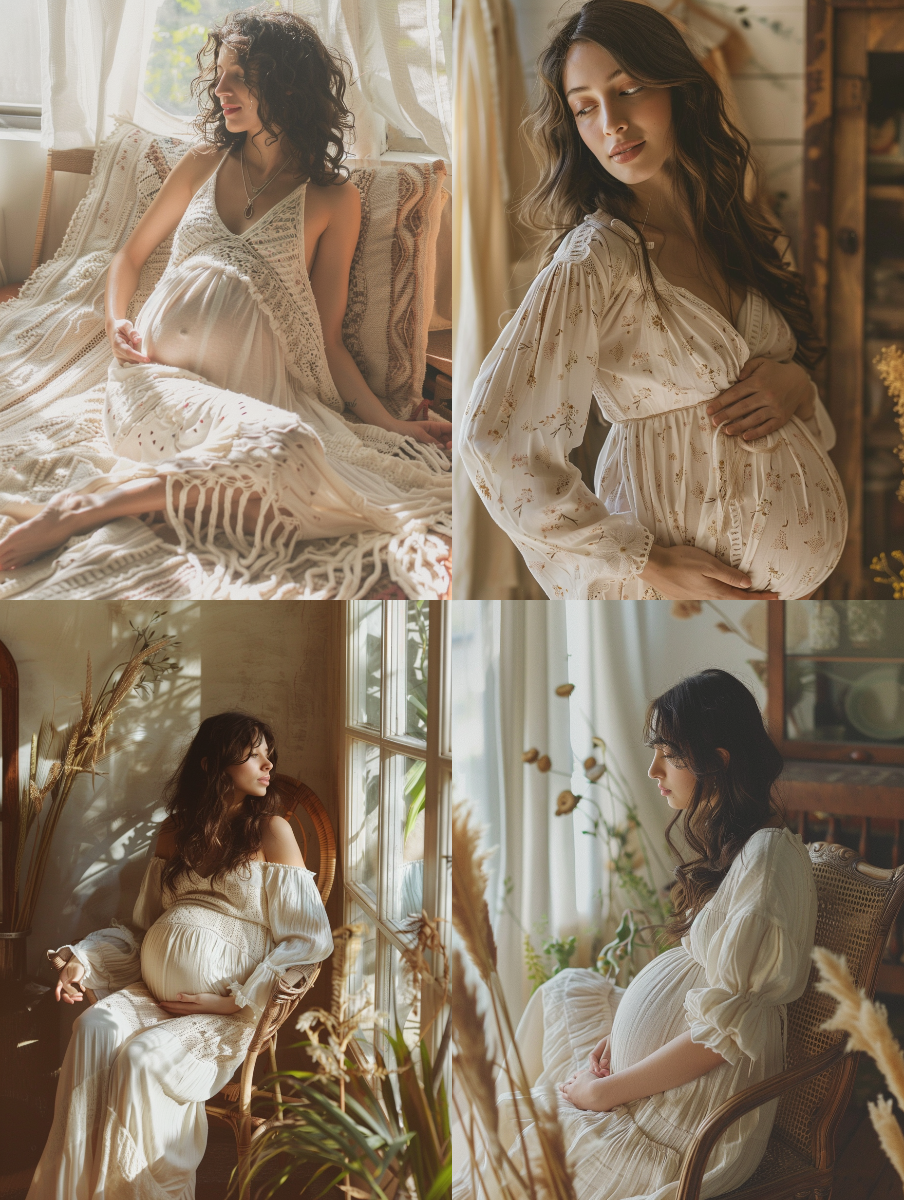 影楼龙年新款孕妇大肚子俏皮可爱孕妈咪慵懒风居家写真摄影服饰