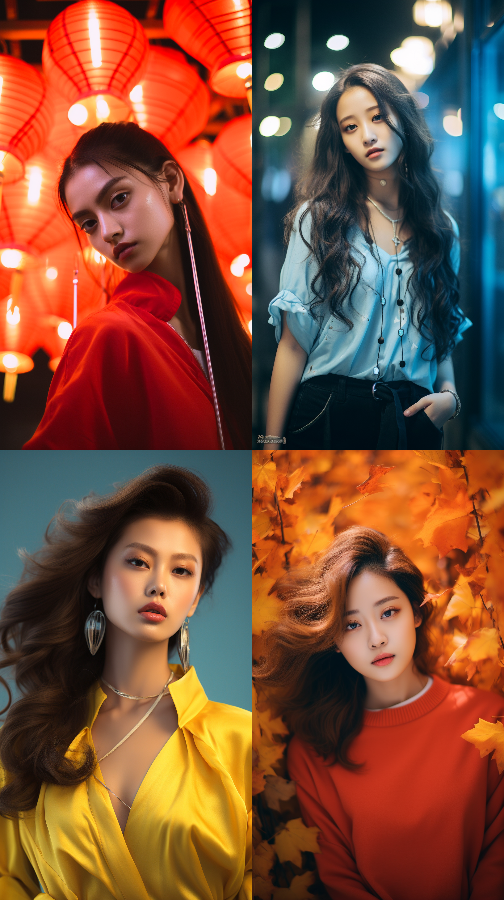 明亮色调，可爱中国女生人像，肖像镜头，明亮光线