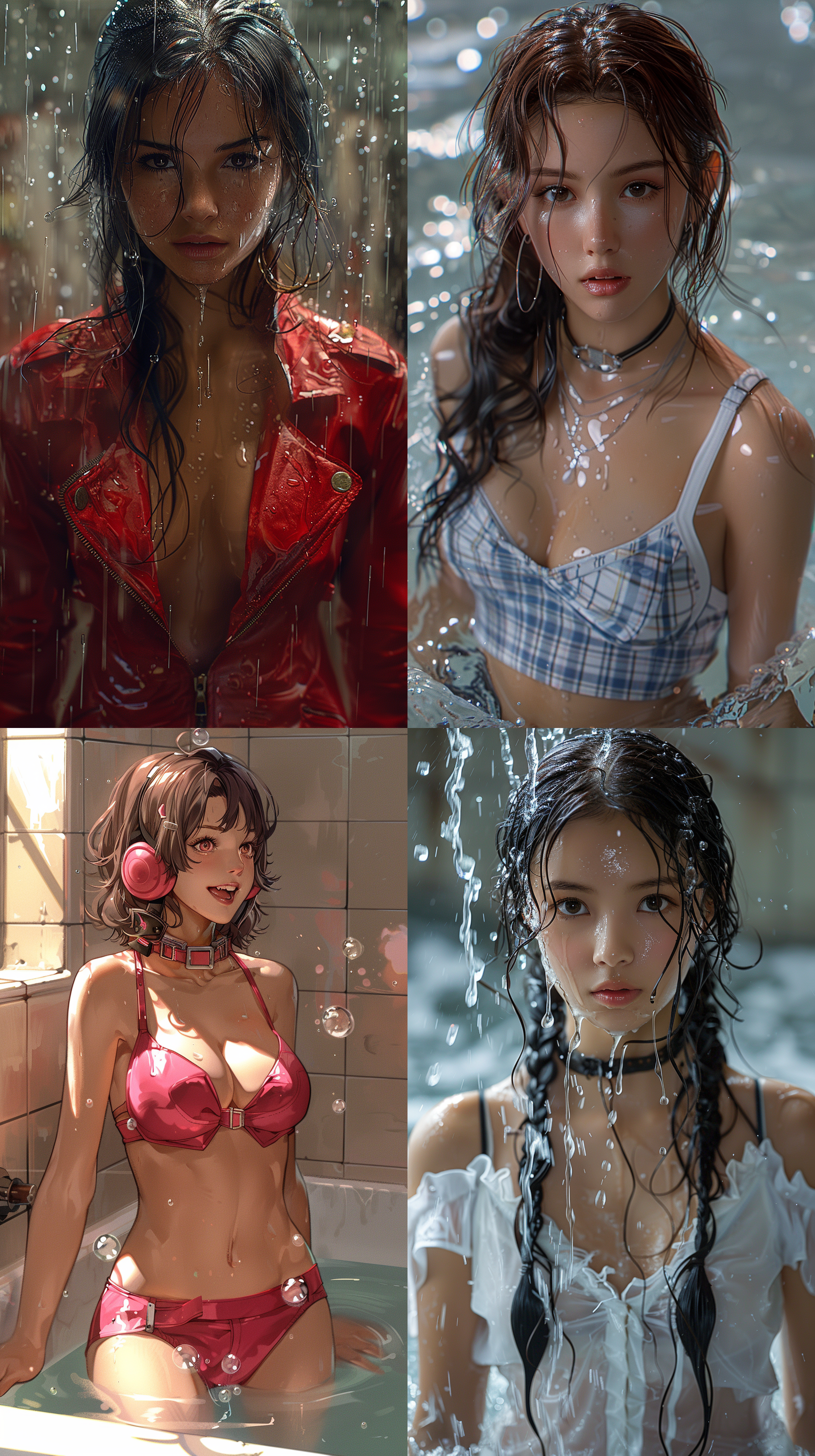 mai,king of fighters,swimming in milk,8k.