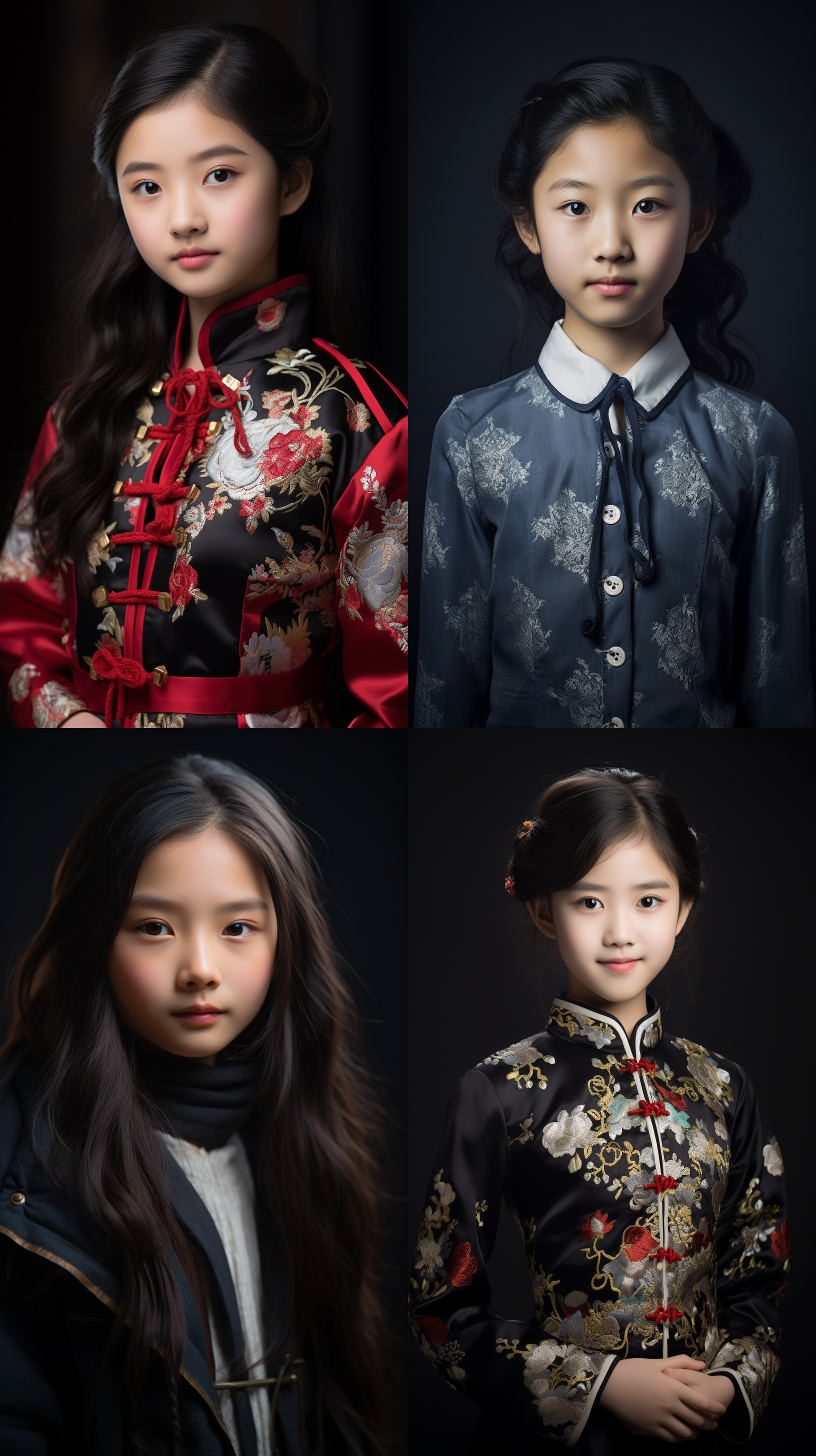 12岁中国女孩,肖像镜头