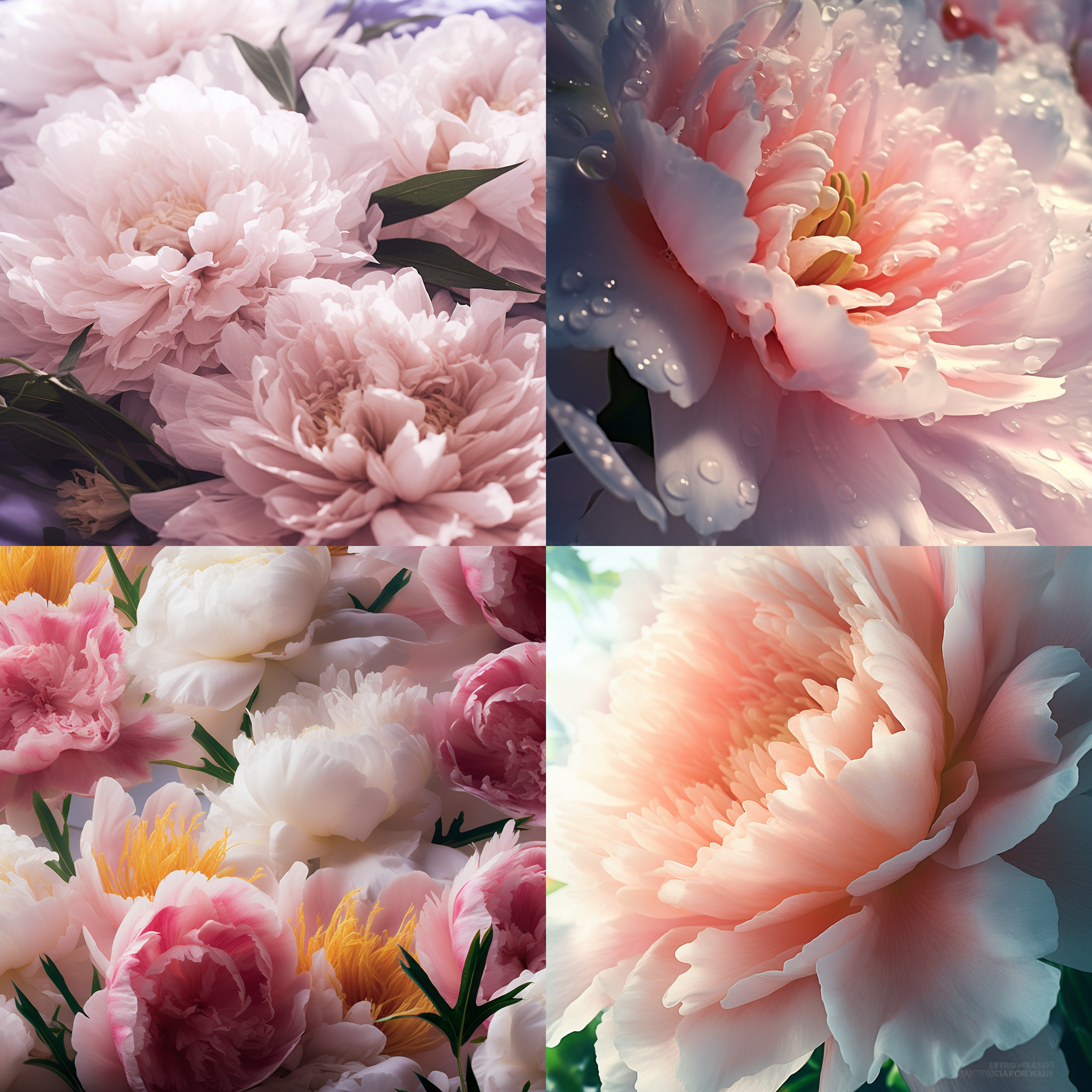 盛开的牡丹花，局部特写，细节丰富，花瓣纹理清晰，鲜艳色彩，微距镜头，自然光，静态，优雅。