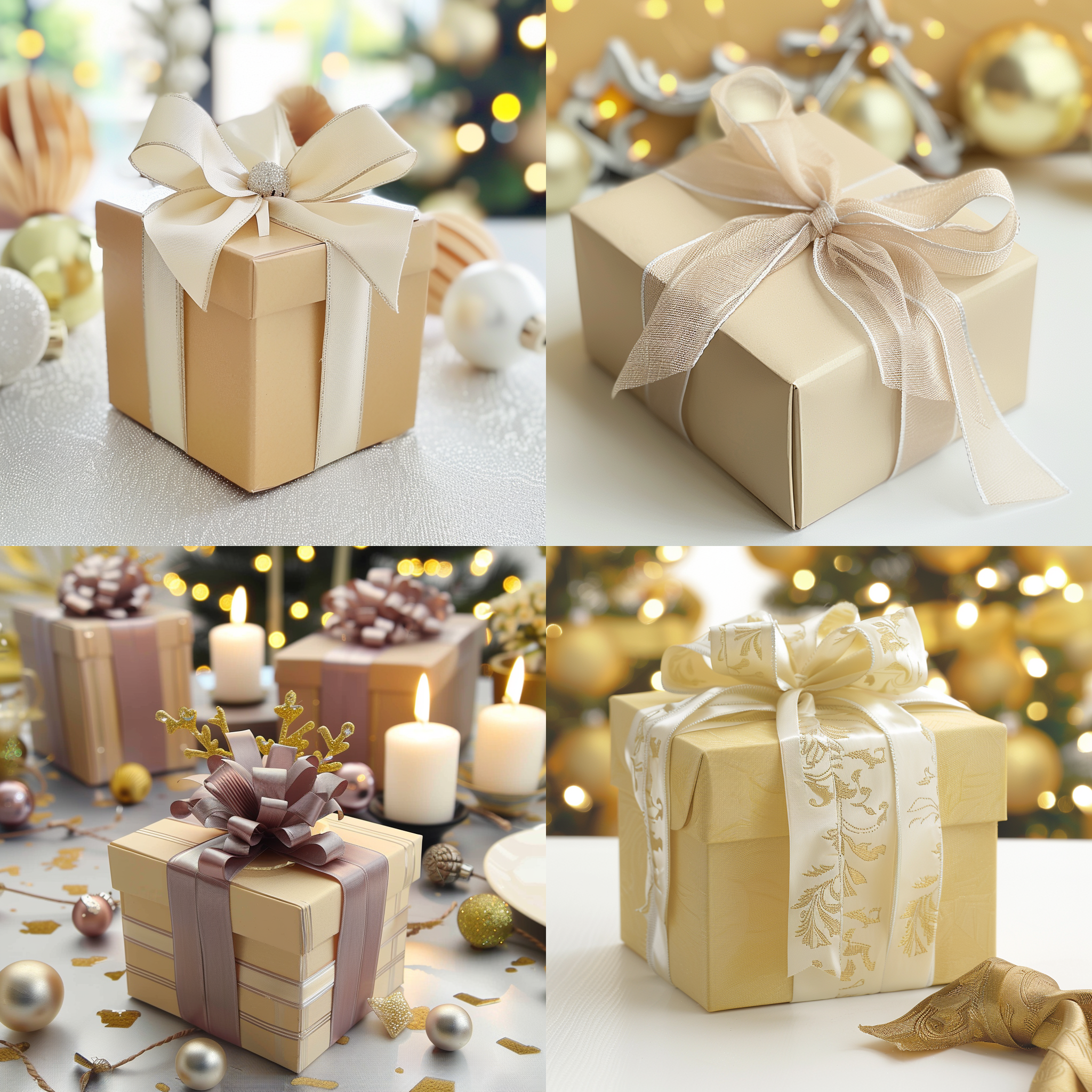 精美盒子包装，桌面，布